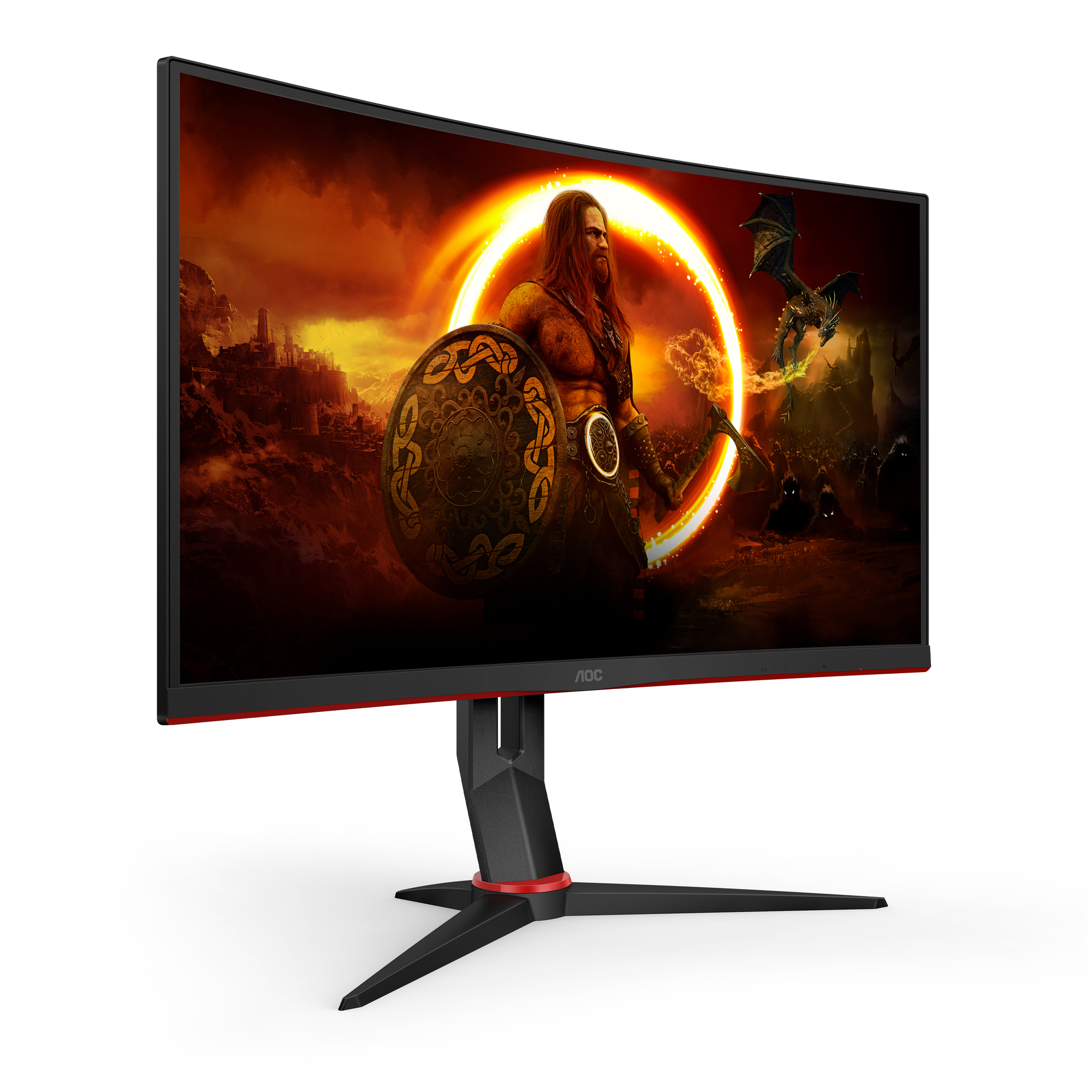 AOC G2 C27G2ZU/BK écran plat de PC 68,6 cm (27 ) 1920 x 1080 pixels Full HD LED Noir, Rouge - Neuf