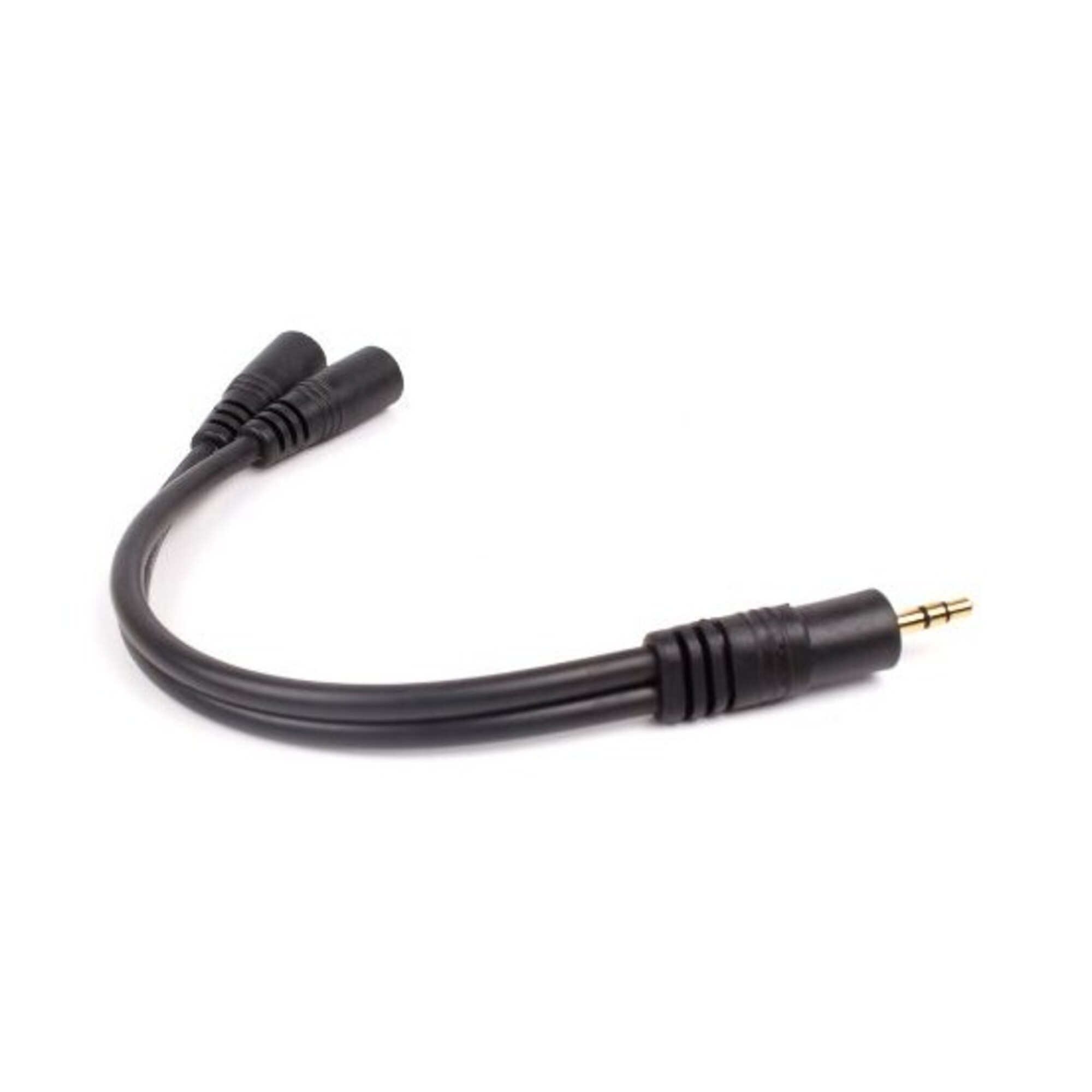 Adaptateur Double Prises Jack 3.5 Mm Male Stereo Femelle Mono NOIR - Neuf