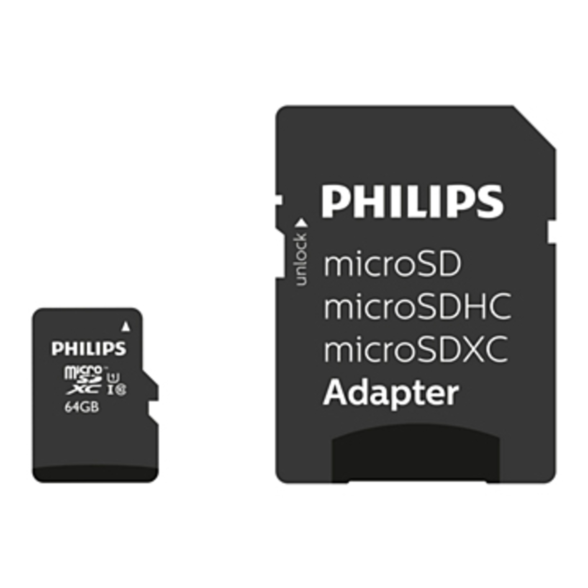 Philips FM64MP45B/00 mémoire flash 64 Go MicroSDXC UHS-I Classe 10 - Neuf