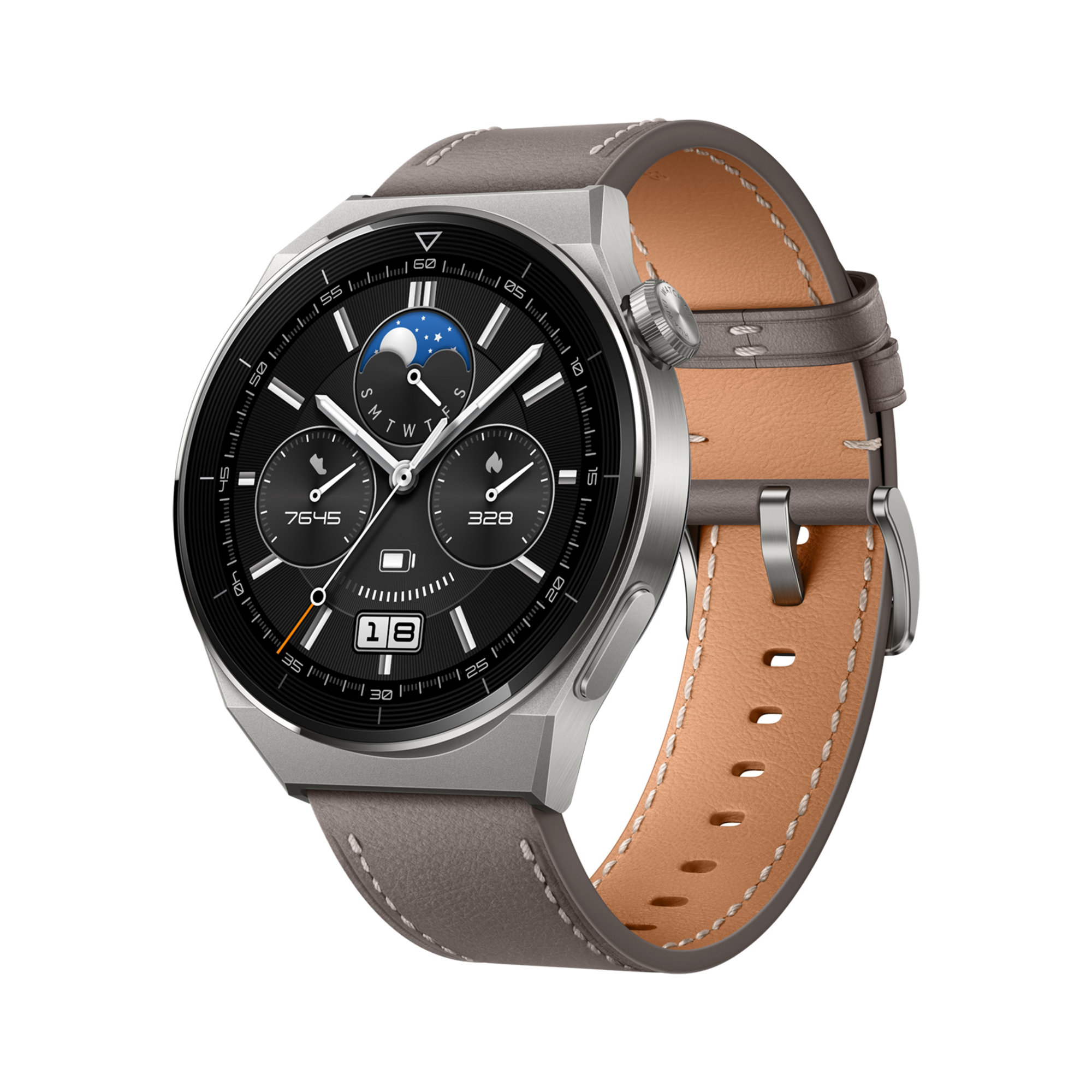 Huawei WATCH GT 3 Pro 3,63 cm (1.43 ) AMOLED 46 mm Numérique 466 x 466 pixels Écran tactile 4G Titane GPS (satellite) - Neuf