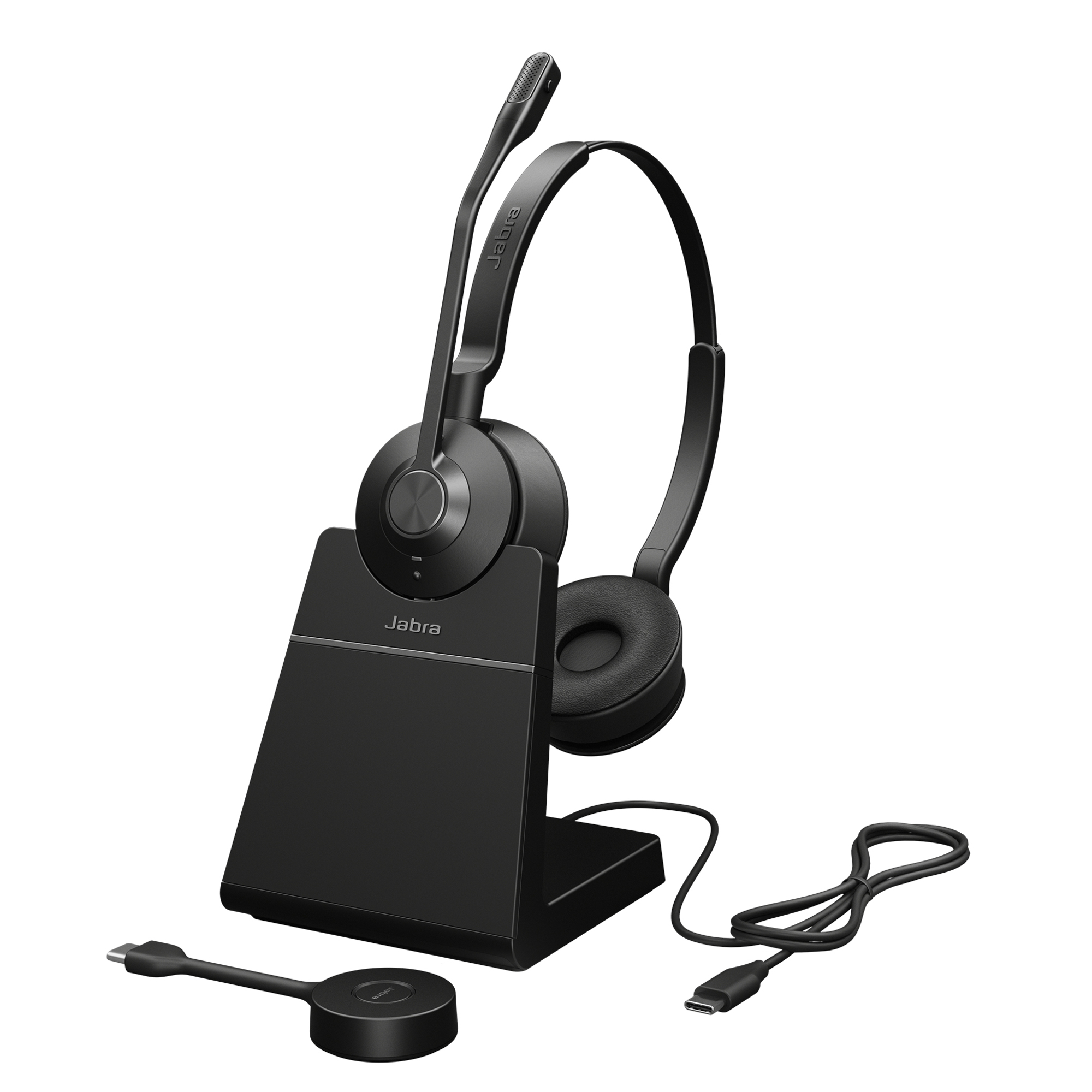 Jabra Engage 55 Casque Sans fil Arceau Bureau/Centre d'appels Noir, Titane - Neuf