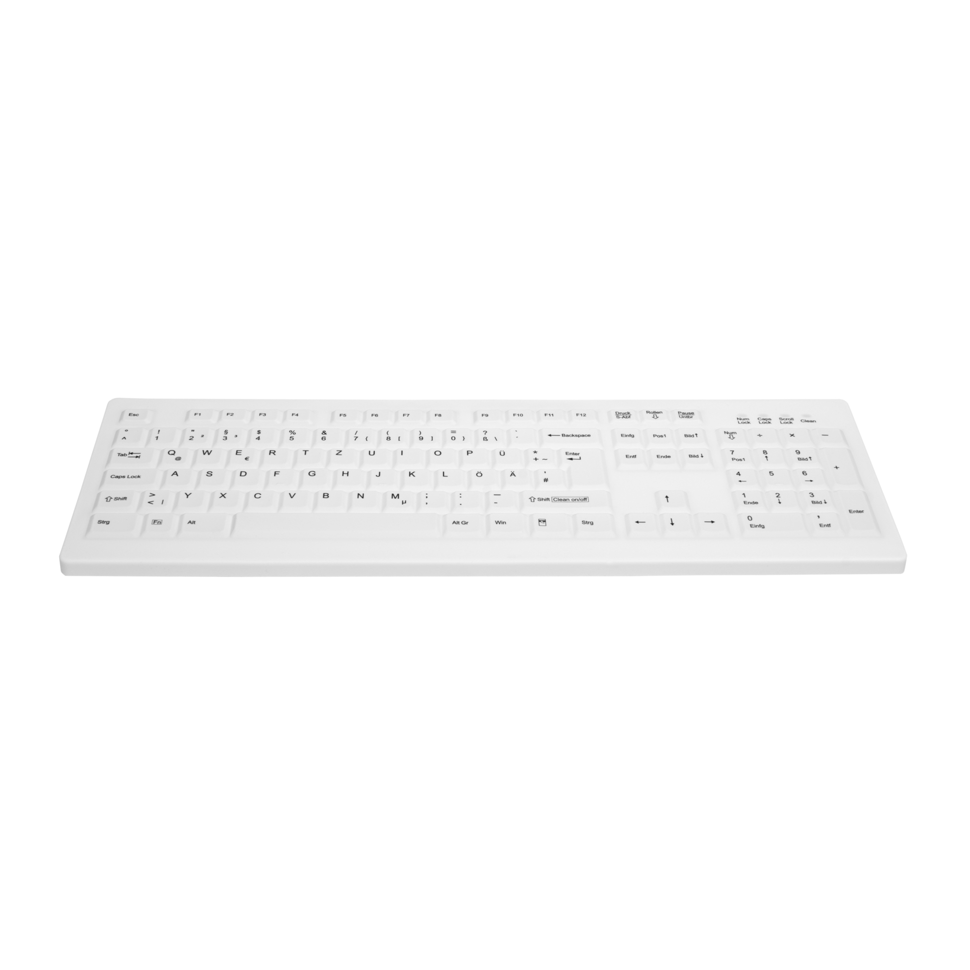 CHERRY AK-C8100F-UVS-W/BE clavier Médical USB AZERTY Belge Blanc - Neuf