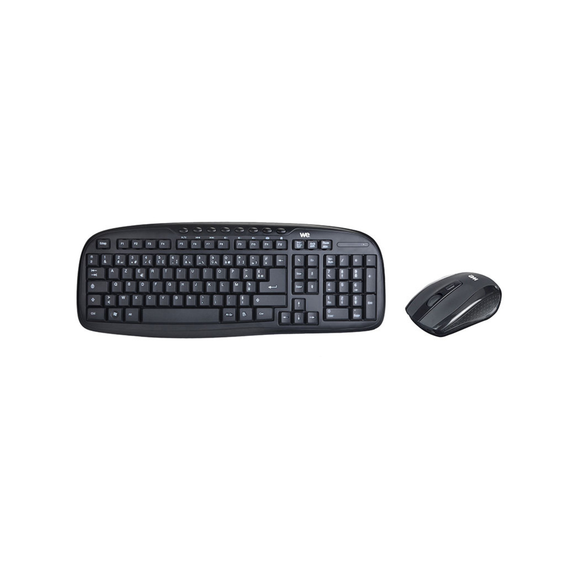 Bundle Clavier + Sans Fil WE 1600 DPI / 8 touches multimédias 2.4 GHz / Plug & Play / Portée 8m Fonction sommeil Neuf