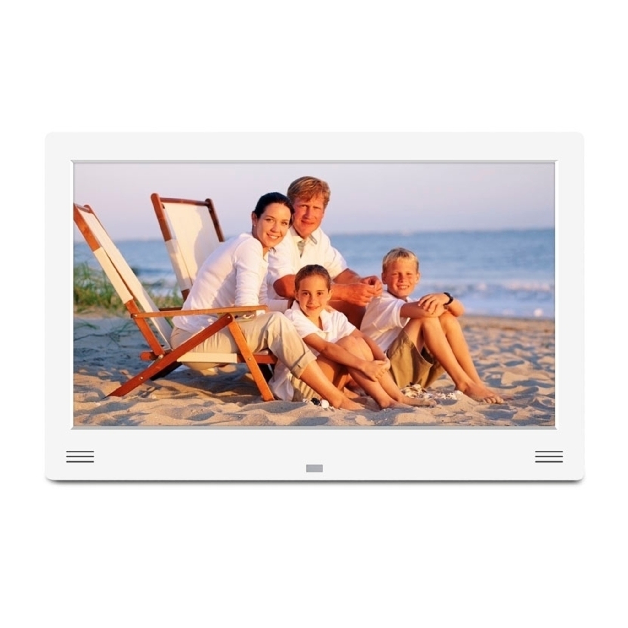 Cadre Photo Numérique Lecteur SD Média Audio Vidéo 11 Pouces USB Ms Réveil Blanc YONIS - Neuf