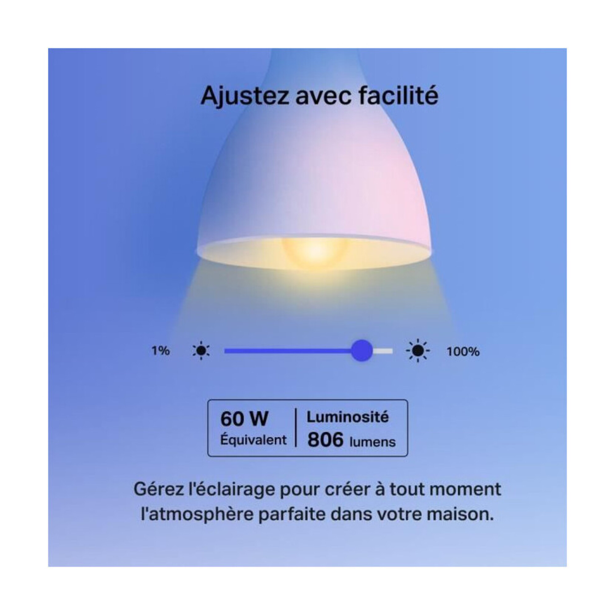 Ampoule Connectée T Link WiFi E27 Tapo L530E - vue 4