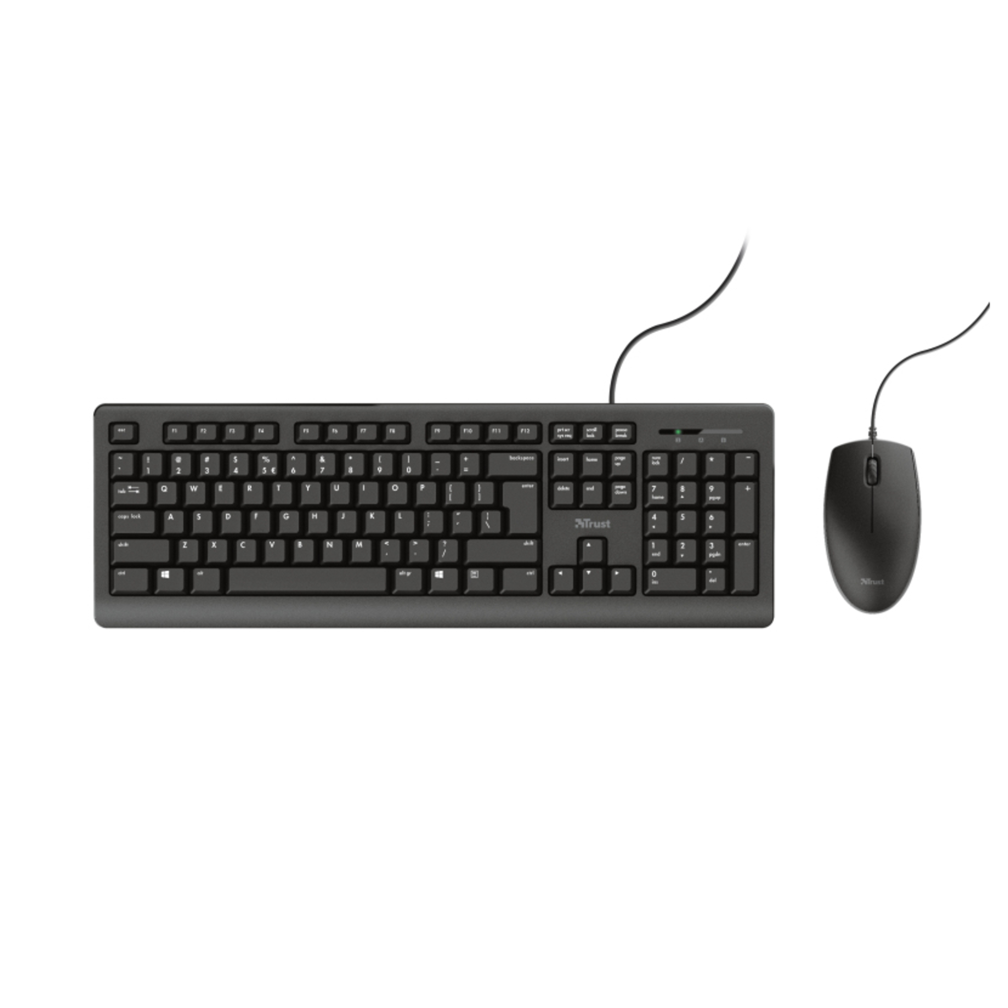 Trust TKM-250 clavier Souris incluse Universel USB Espagnole Noir - Neuf