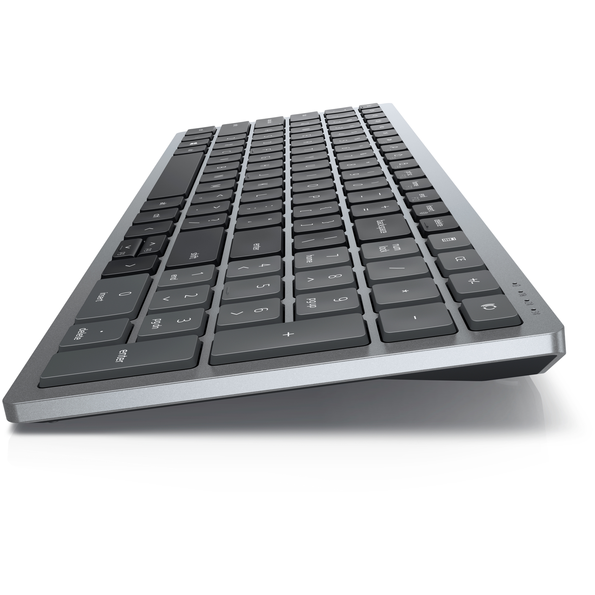 DELL KB740 clavier Bureau RF sans fil + Bluetooth QWERTY US International Gris, Noir - Neuf