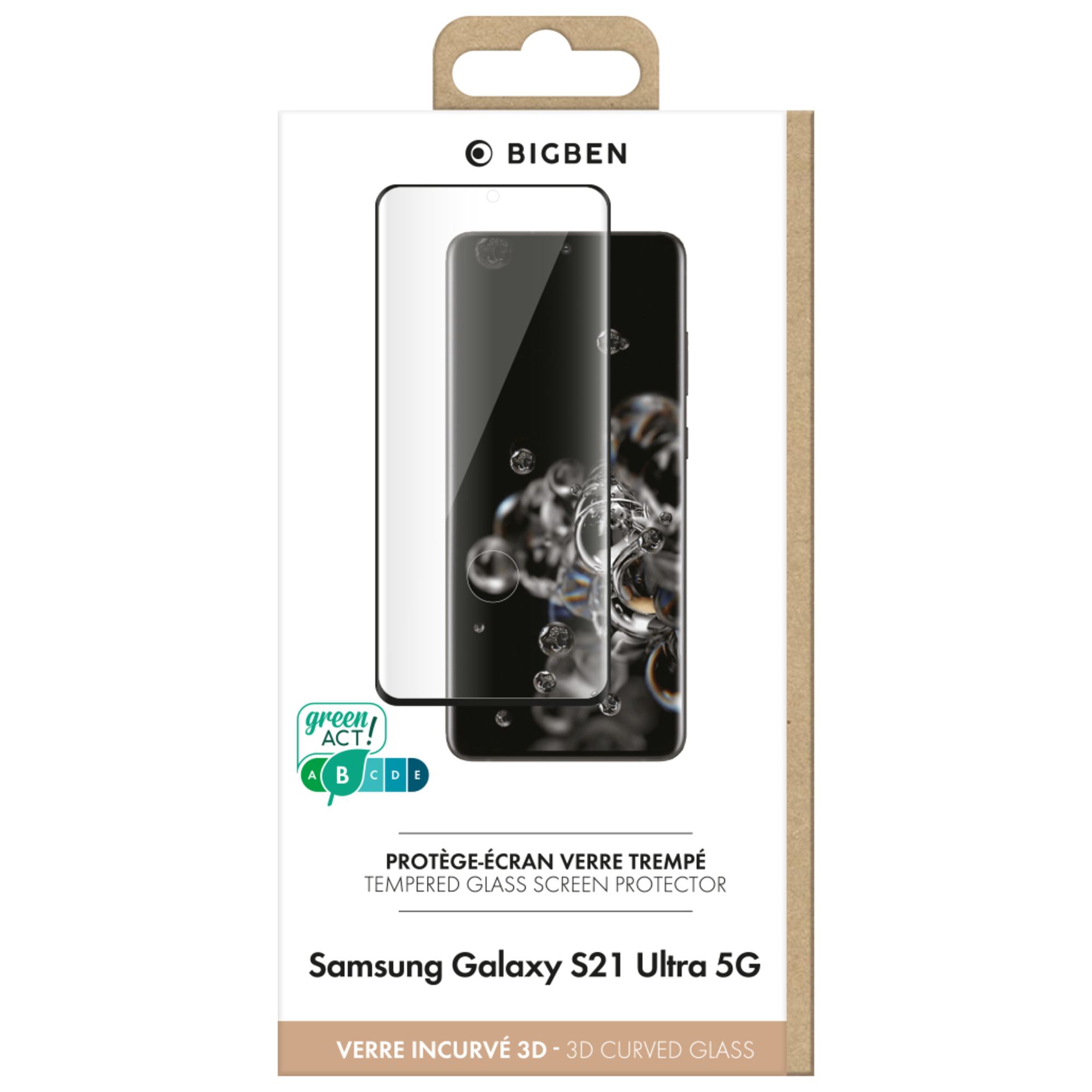 Protège écran 3D Samsung G S21 Ultra 5G Bigben - Neuf