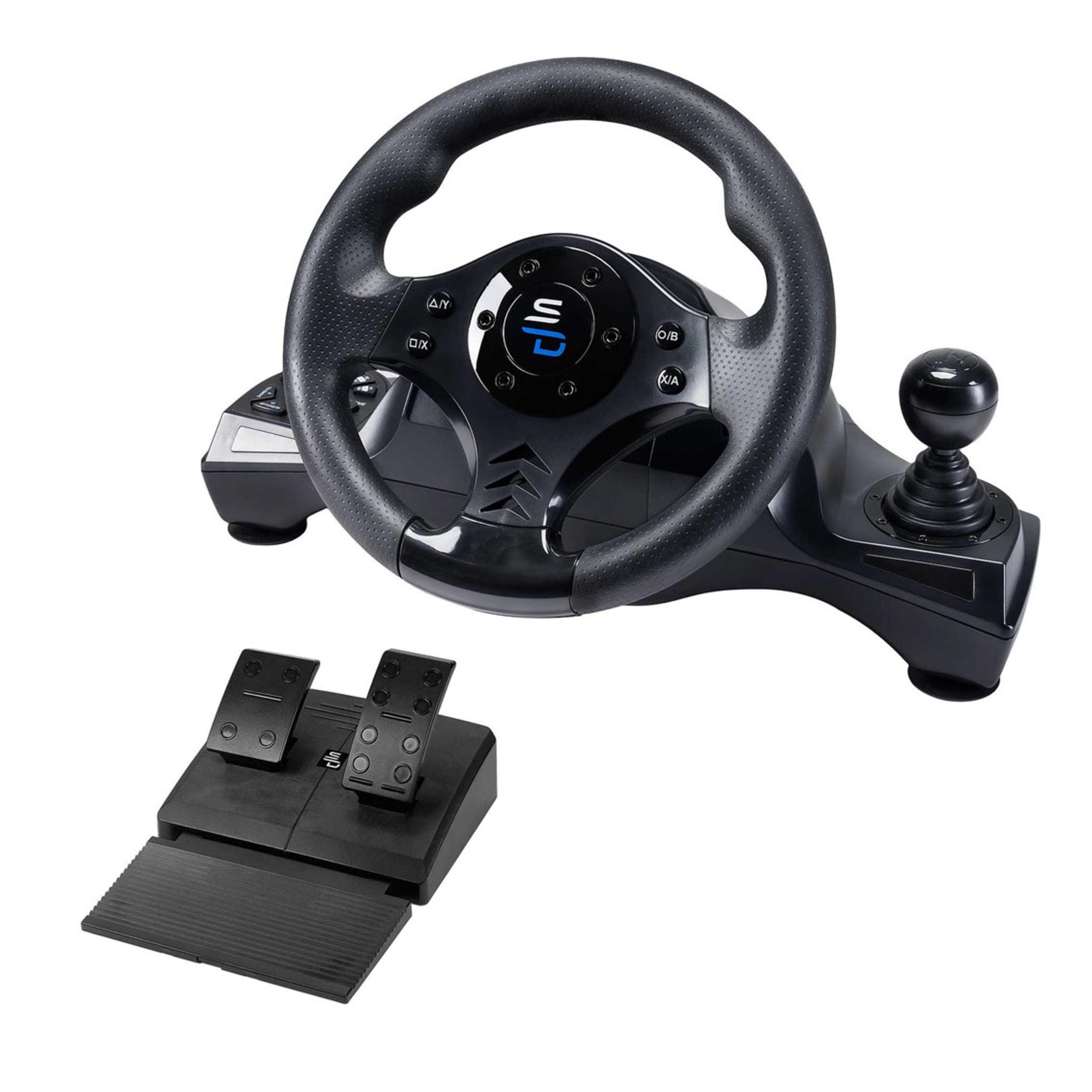 Subsonic SA5156-NG accessoire de jeux vidéo Noir USB Volant + pédales PC, PlayStation 4, Xbox One, Xbox Series X - Neuf