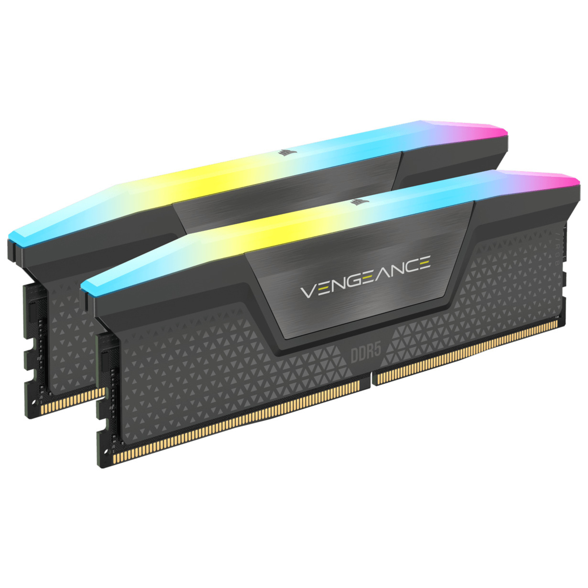 Corsair Vengeance RGB DDR5 - 32 Go (2 x 16 Go) - 6000 MT/s C30 - AMD EXPO - Gris - Neuf