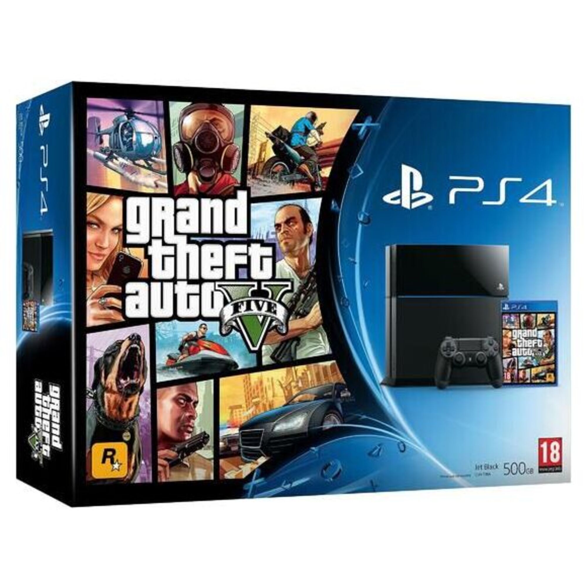 Sony PlayStation 4 (500 Go) + Grand Theft Auto V (GTA 5) - Bon état