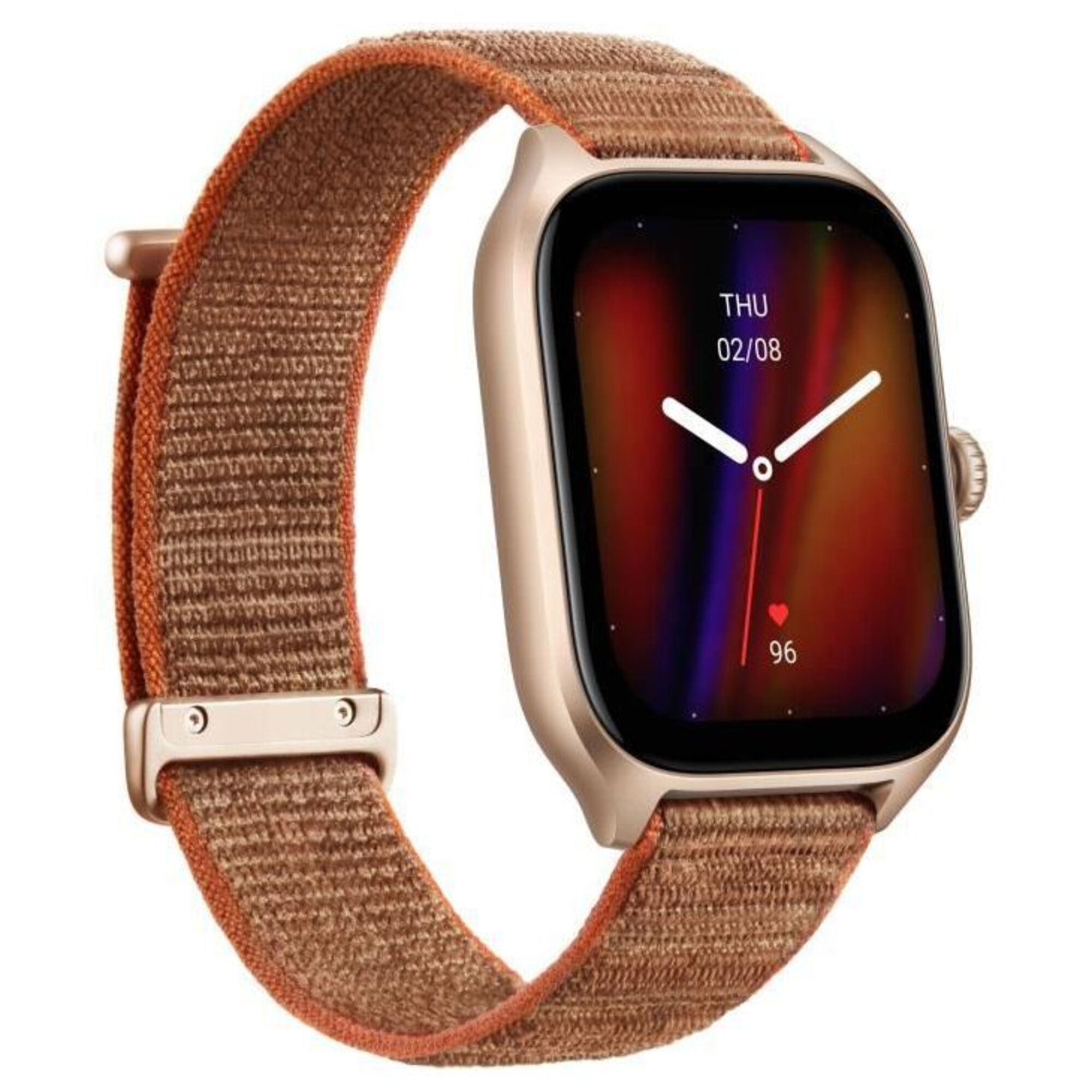 Amazfit GTS 4 4,45 cm (1.75 ) AMOLED 43 mm Numérique 390 x 450 pixels Écran tactile Marron GPS (satellite) - Neuf