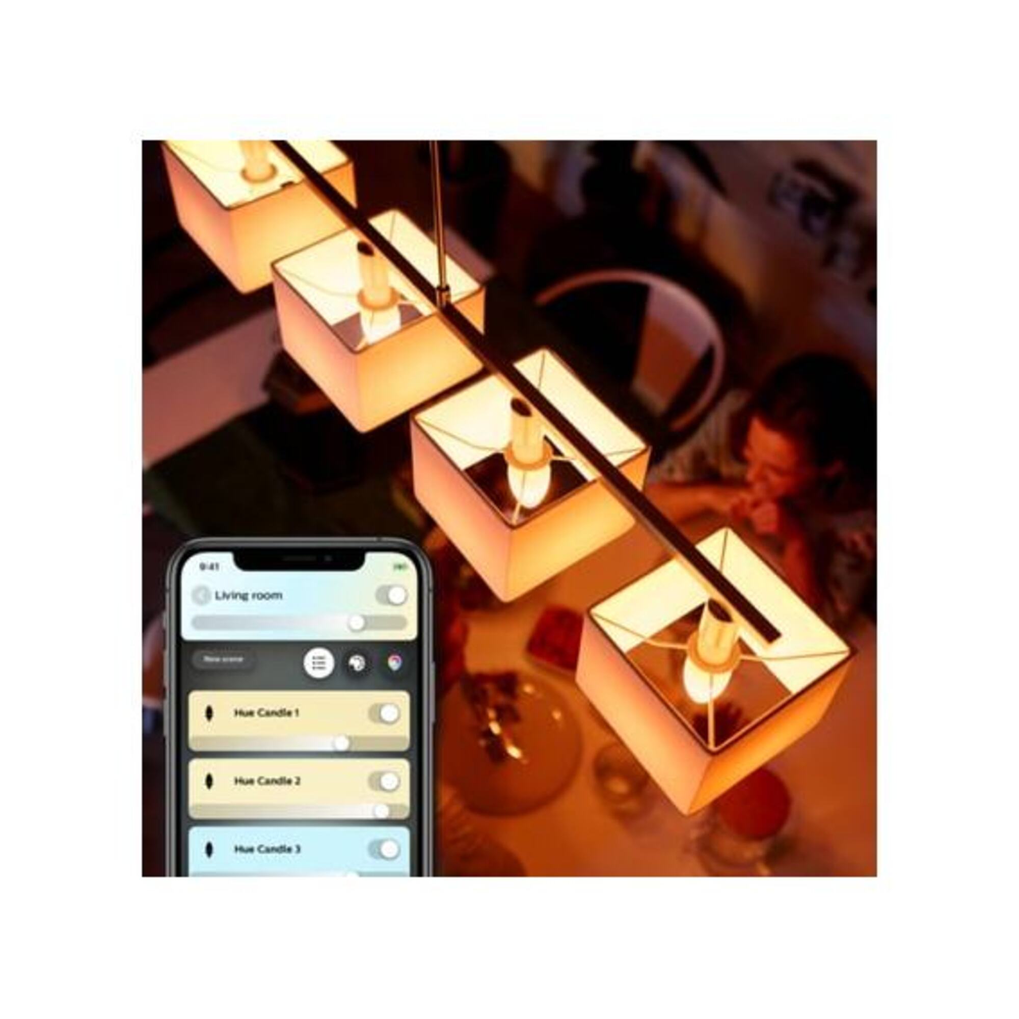 Lumière connectée Philips HWA flamme 6W E14 x1 - Neuf