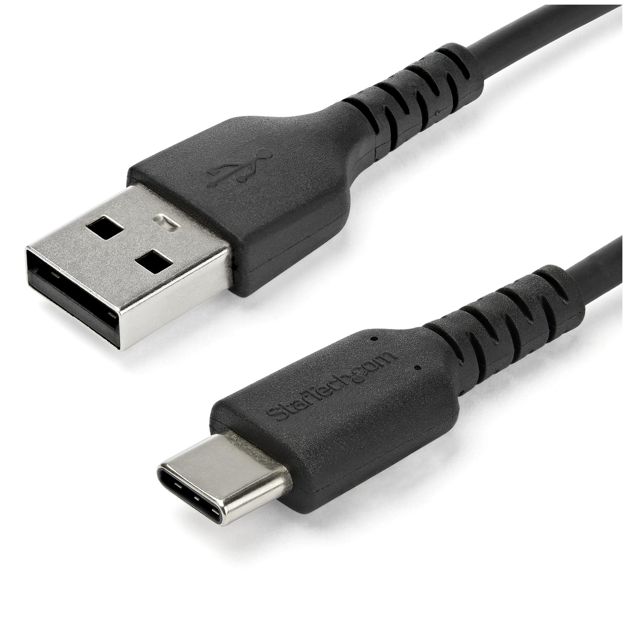 StarTech.com Câble de Charge Rapide USB-A vers USB-C de 2m, Robuste, Charge et Synchronisation, 3A, USB 2.0, Gaine TPE Noire et Fibre d'Aramide - Cordon de Charge USB - Neuf