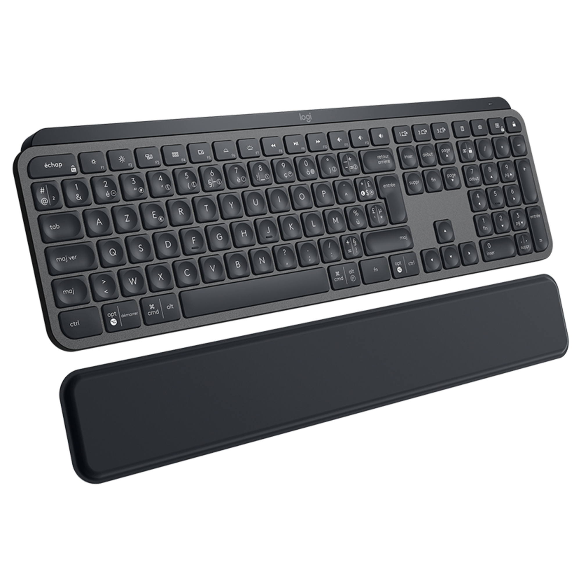 Logitech MX Keys Plus clavier Universel RF sans fil + Bluetooth AZERTY Français Graphite - Neuf