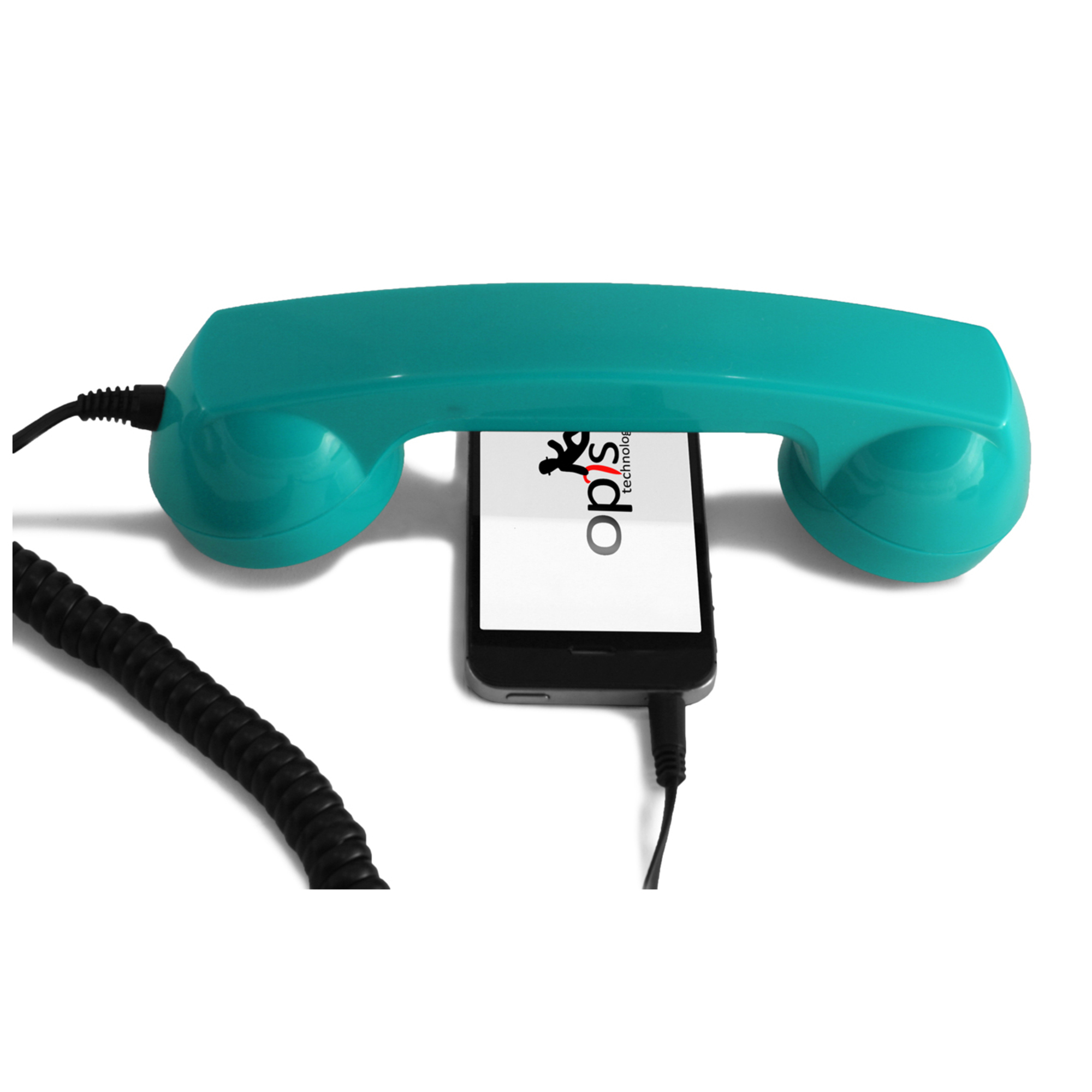 Combiné Téléphone Rétro pour Smartphones Android - Bleu - Neuf