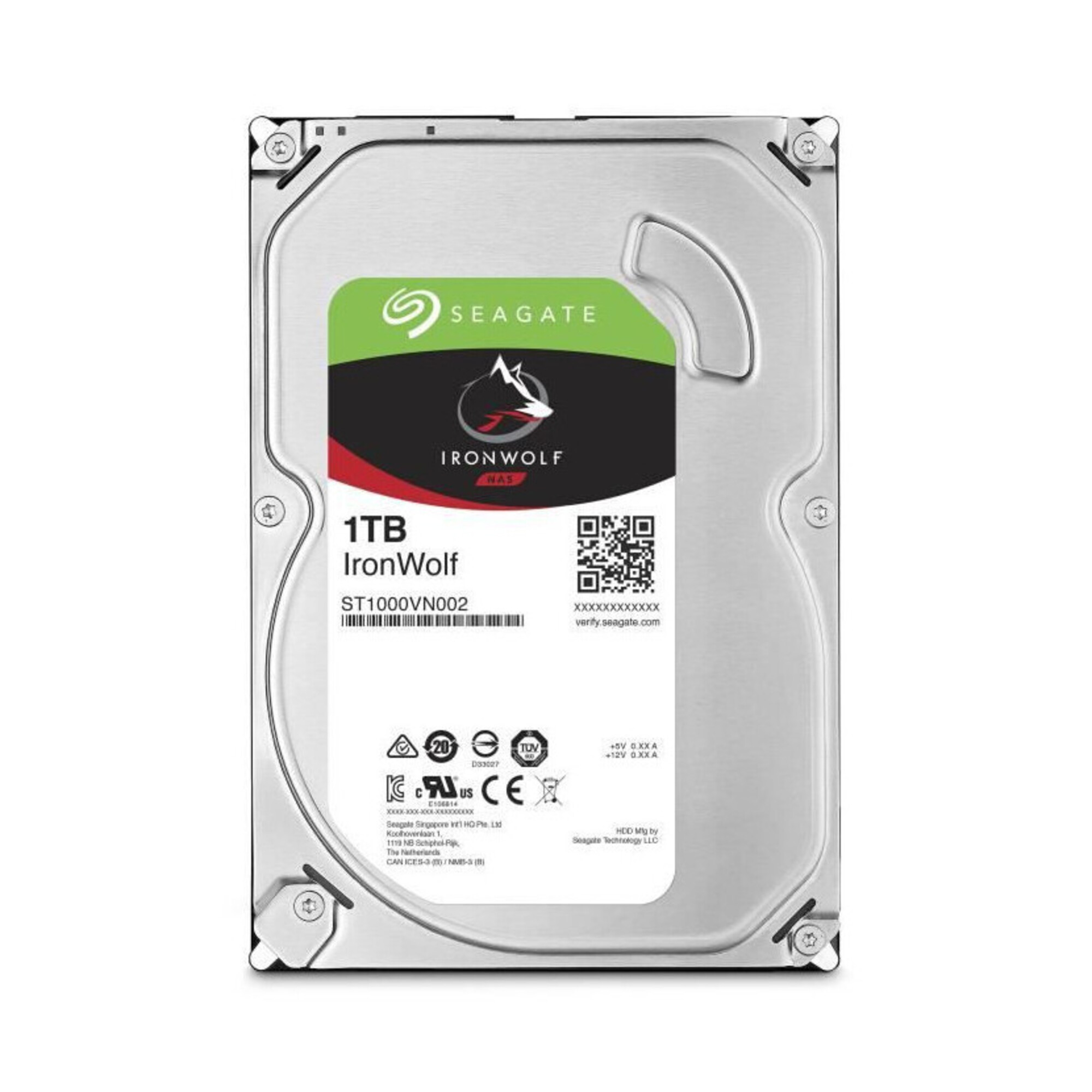 SEAGATE - Disque dur Interne - NAS IronWolf - 1To - 5 900 tr/min - 3.5 (ST1000VN002) - Neuf
