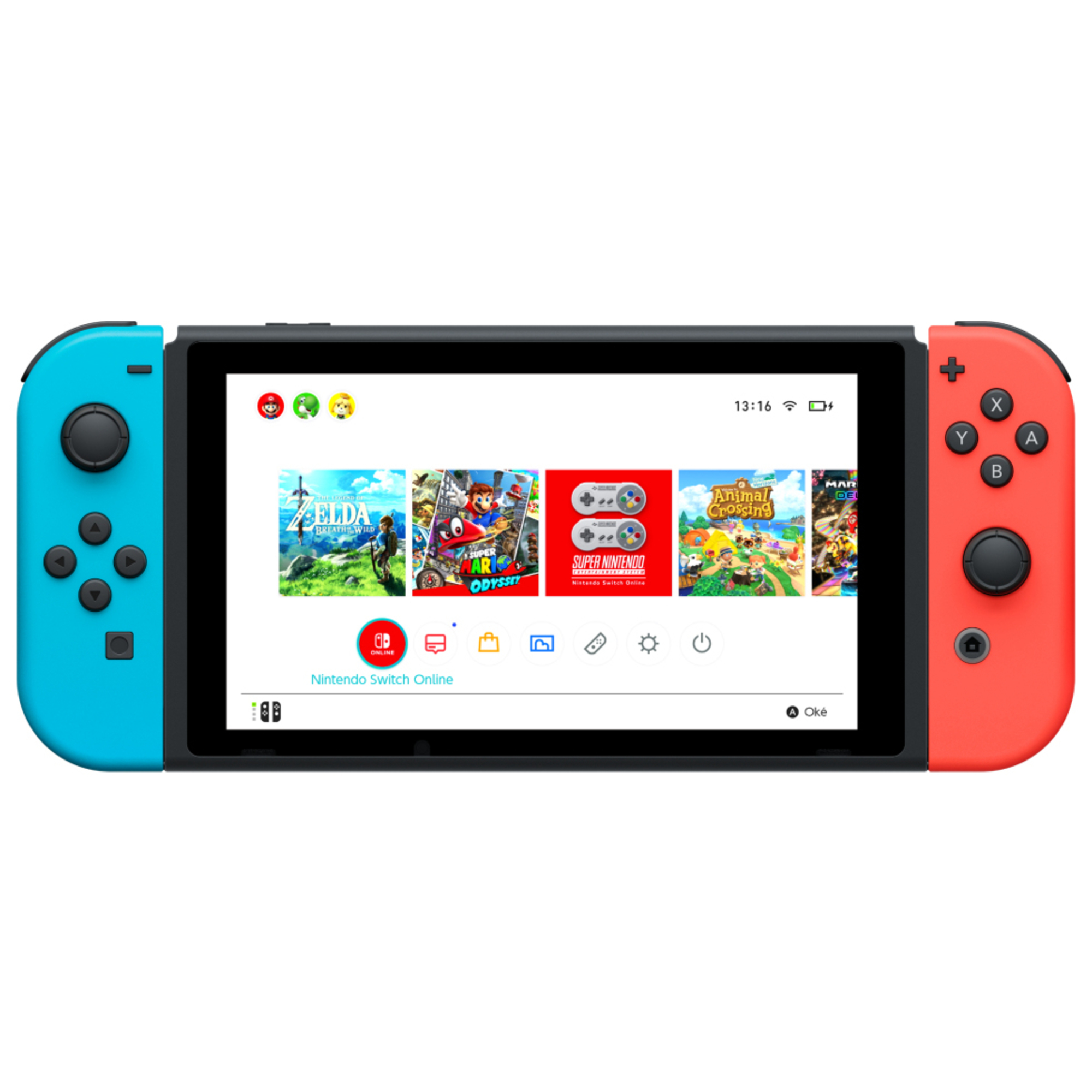 Switch + Ring Fit Adventure - Console de jeux portables 15,8 cm (6.2 ) 32 Go Wifi, Noir, Bleu, Rouge - Bon état