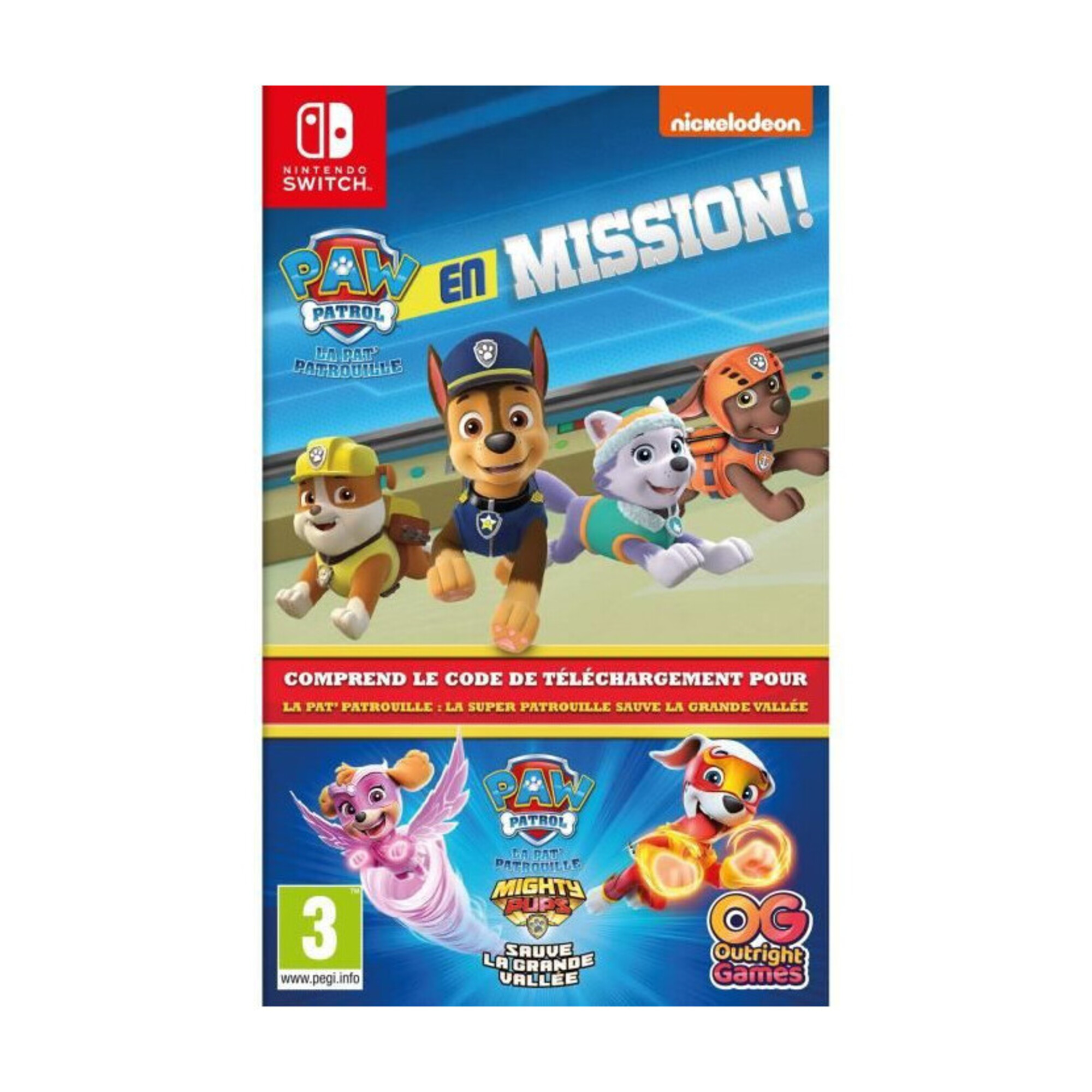 Compilation La Pat' Patrouille en Mission + La Pat' Patrouille Sauve la Grande Vallée Jeu Switch Neuf