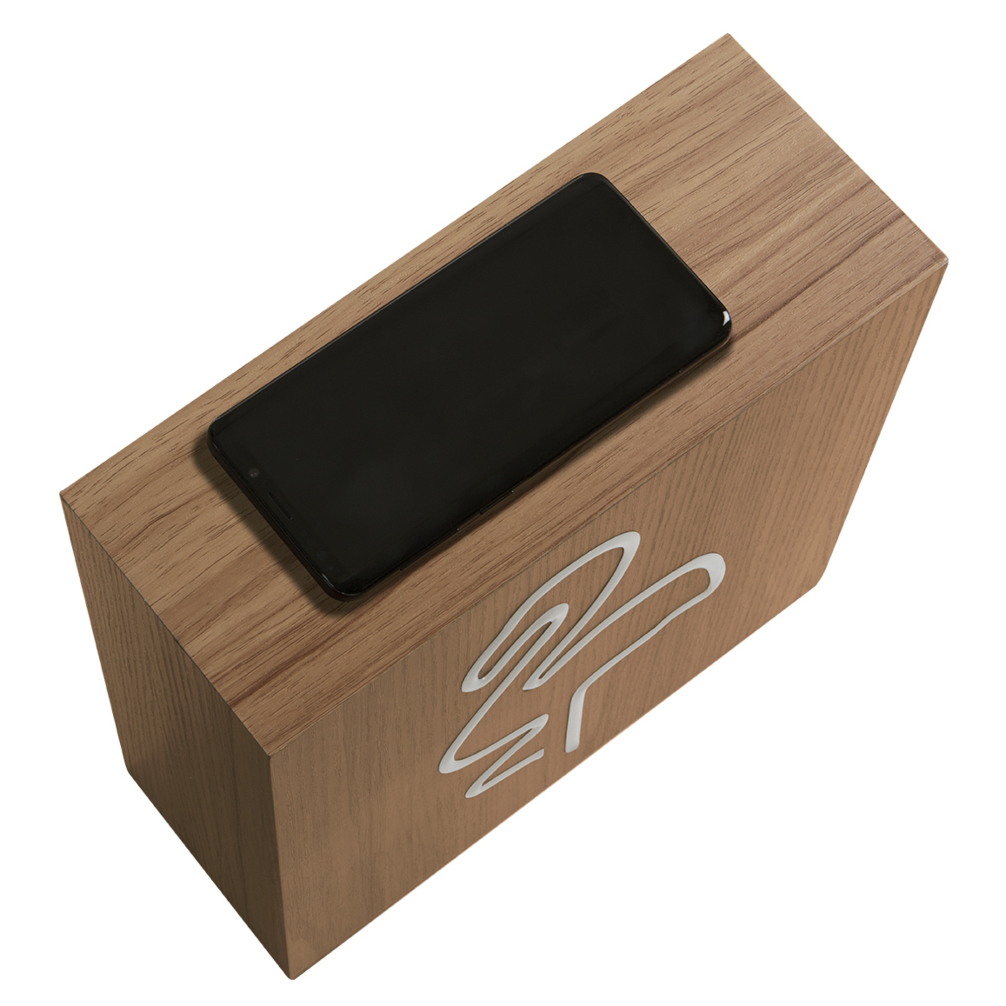Enceinte Bluetooth® Néon Lumineuse + Charge induction Flamingo ColorLight Neuf - vue 4