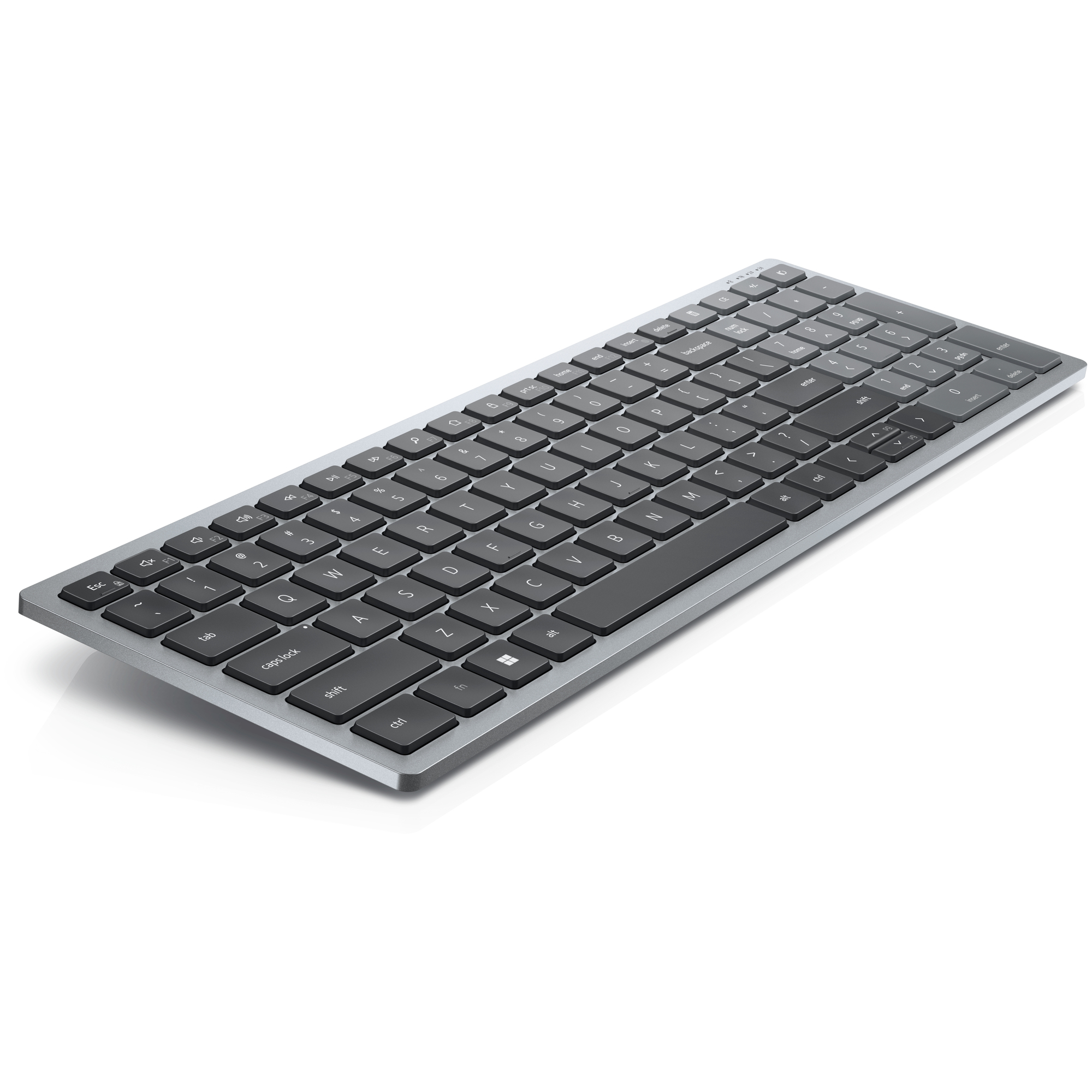 DELL KB740 clavier Bureau RF sans fil + Bluetooth QWERTY US International Gris, Noir - Neuf