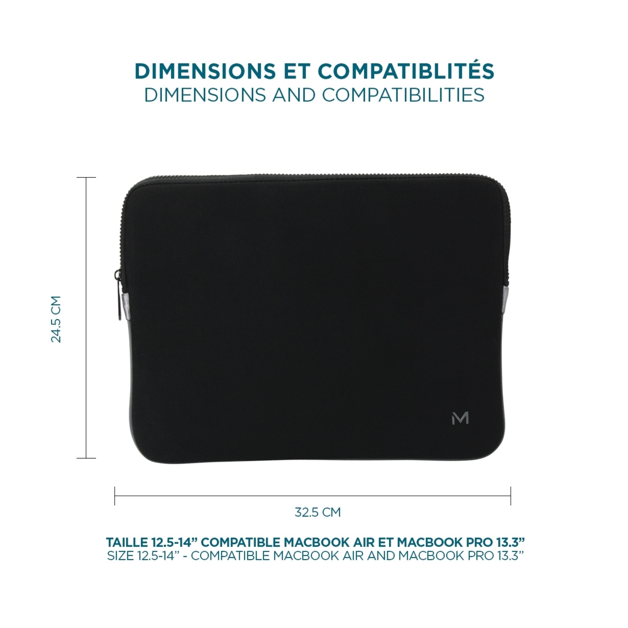 Housse à Mémoire de Forme pour Ordinateur 12.5 14 Pochette Protection PCNotebook Compatible MacBook AirPro 13.3 Intérieur Doux Neuf - vue 2