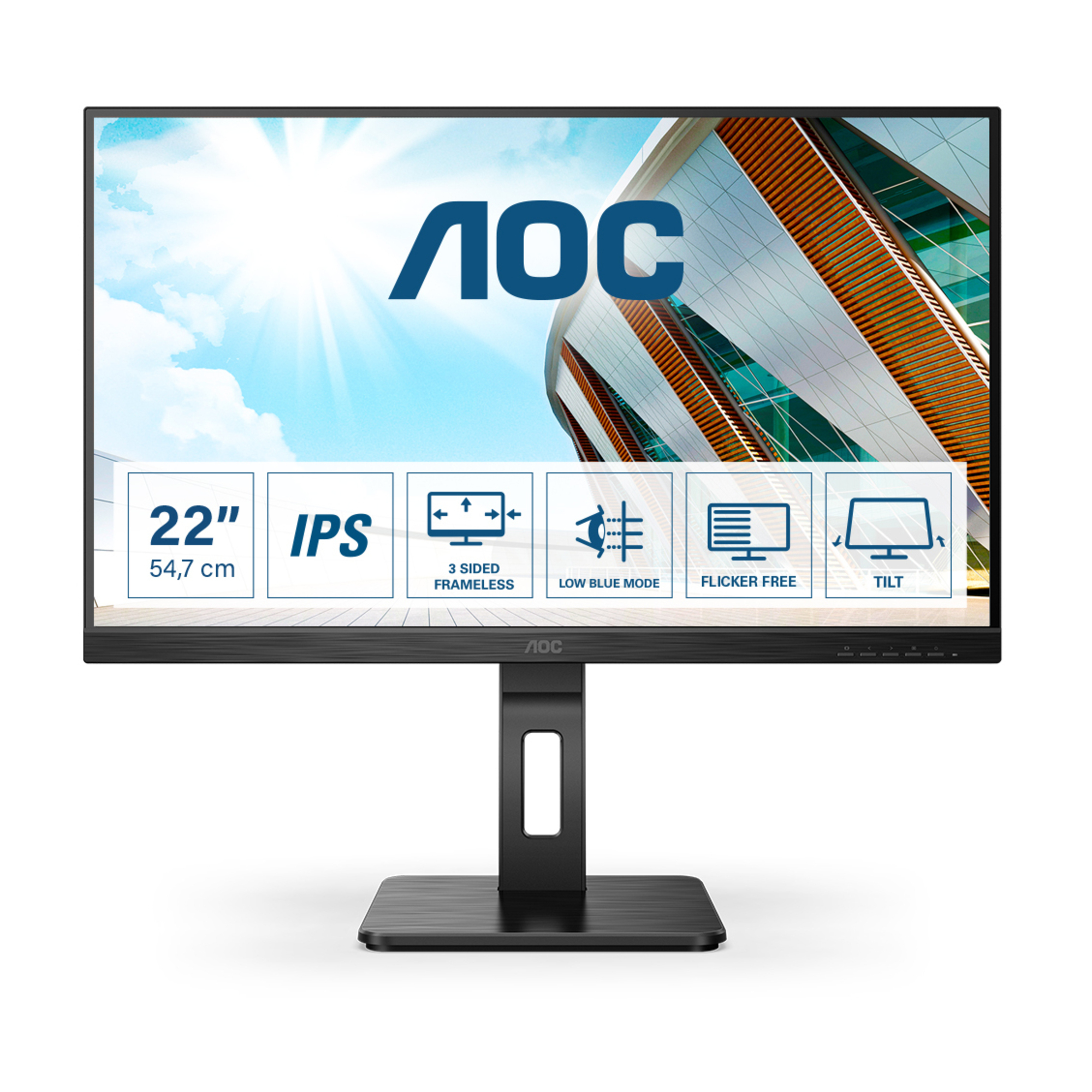 AOC P2 22P2DU LED display 54,6 cm (21.5 ) 1920 x 1080 pixels Full HD Noir - Neuf