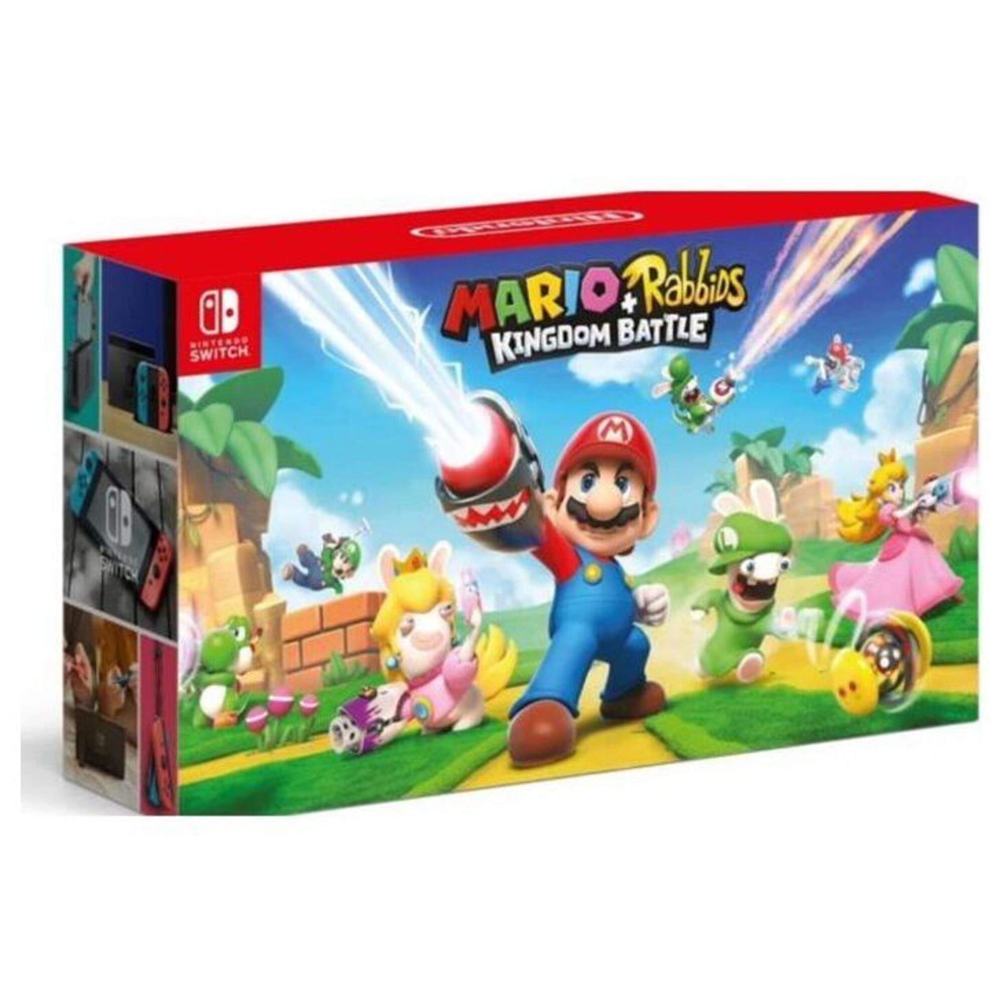 Switch Néon 64 Go + Mario et les lapins Cretins, Rouge, Bleu - Excellent état