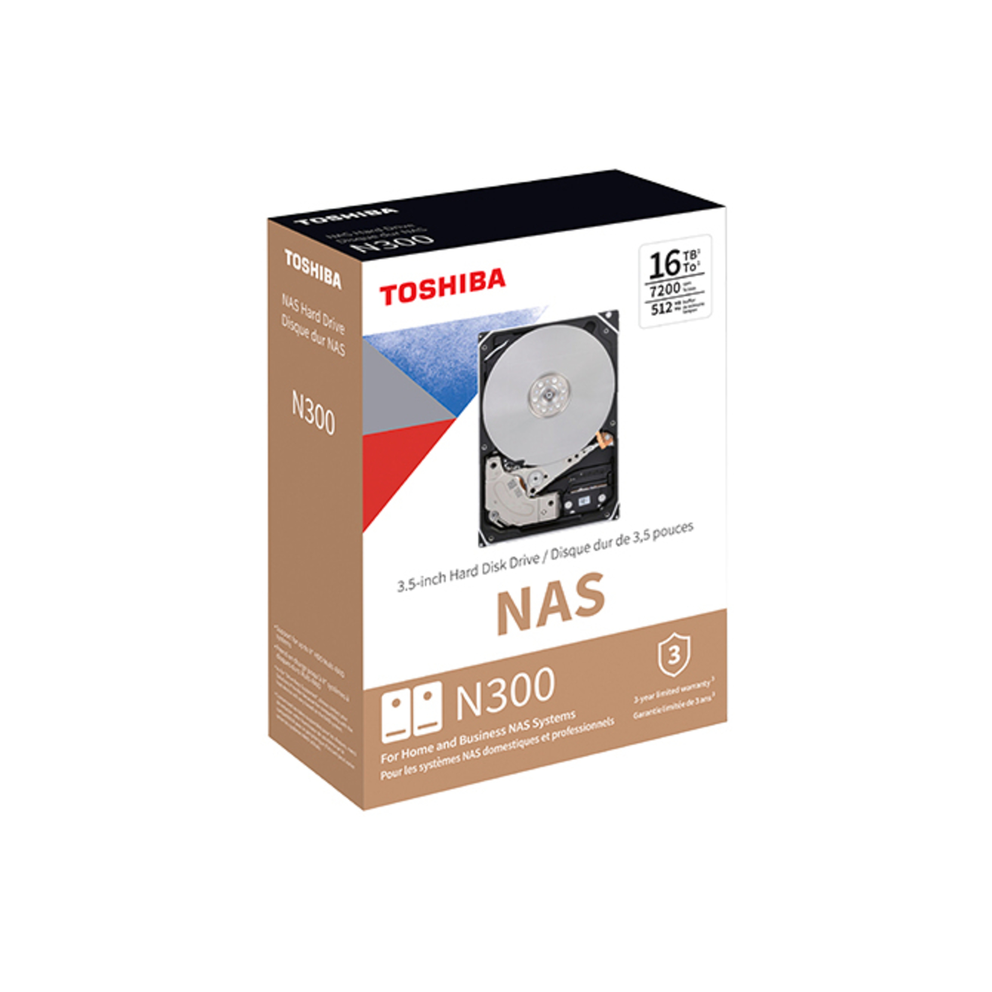 Toshiba N300 disque dur 6 To 7200 tr/min 256 Mo 3.5  Série ATA III - Neuf