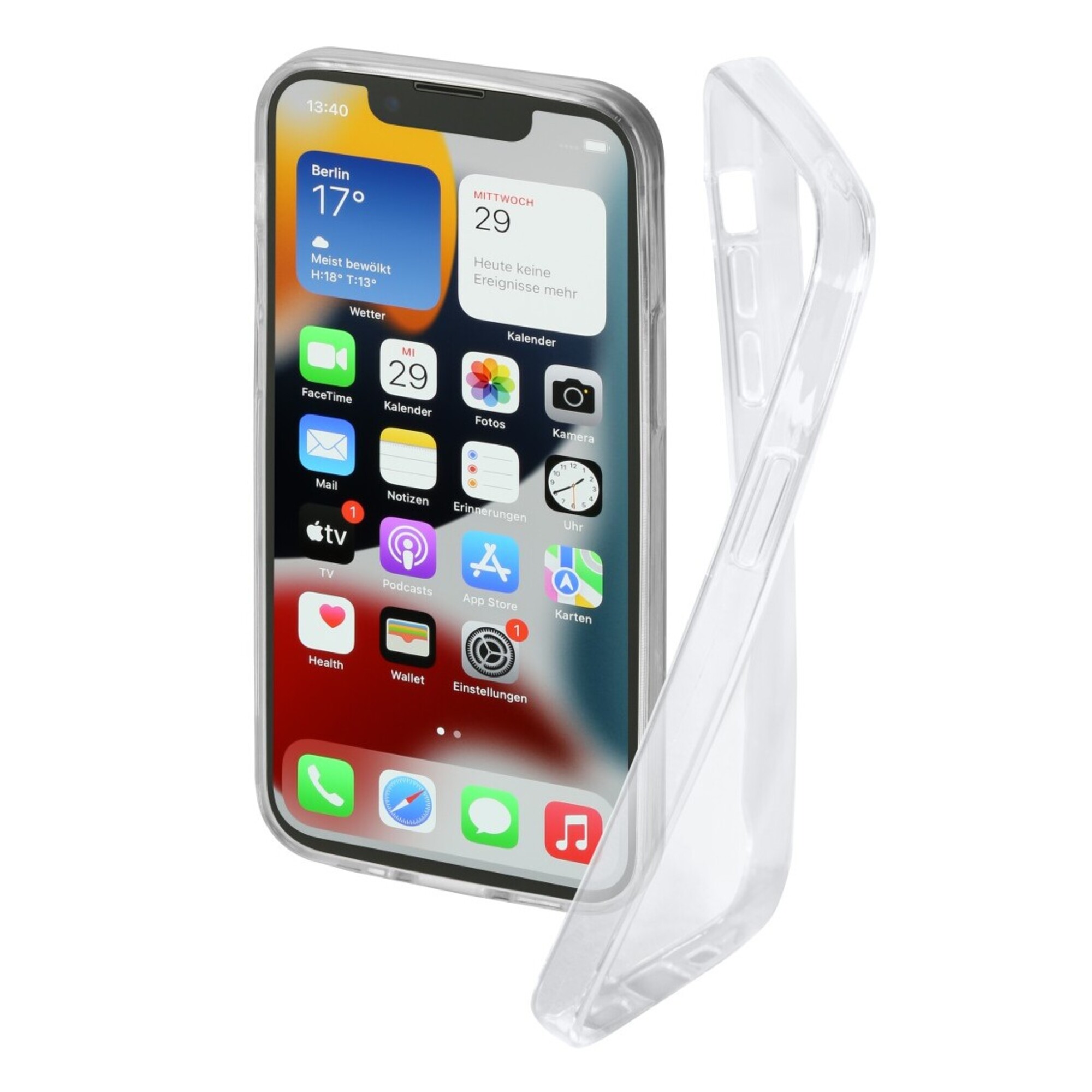 HAMA Coque de protection Crystal Clear pour iPhone 13 mini, transparent.