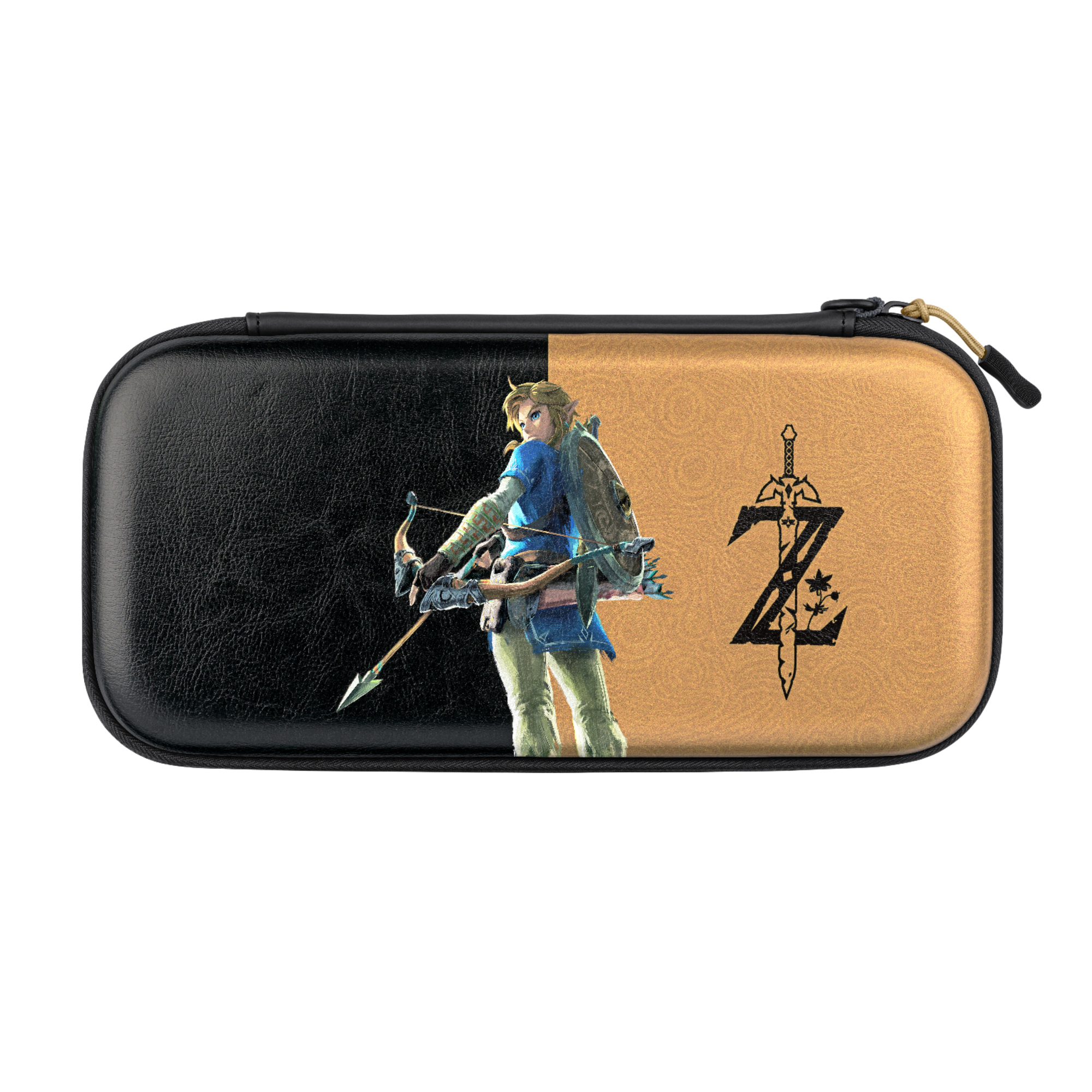 Boîtier robuste Slim Deluxe Hyrule Hero Link Nintendo Noir, Or - Neuf