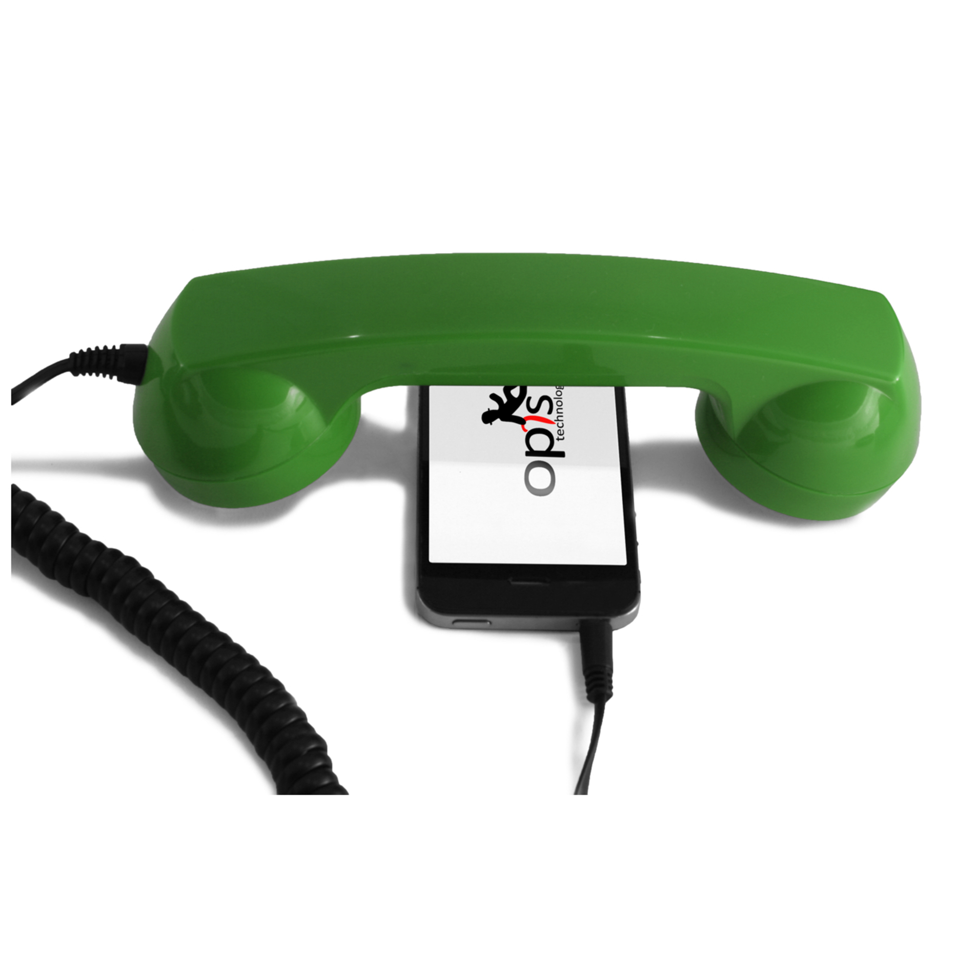 Combiné Téléphone Rétro pour Smartphones Android - Vert - Neuf