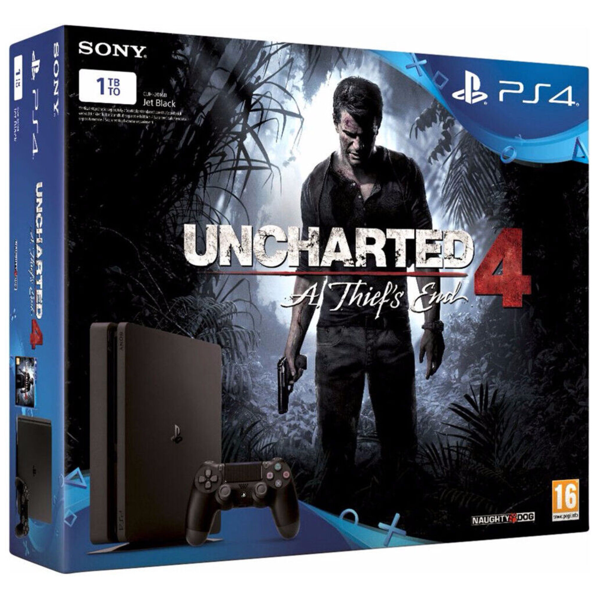 Nouvelle PS4 Slim 1 To + Uncharted 4 : A Thief's End - Neuf