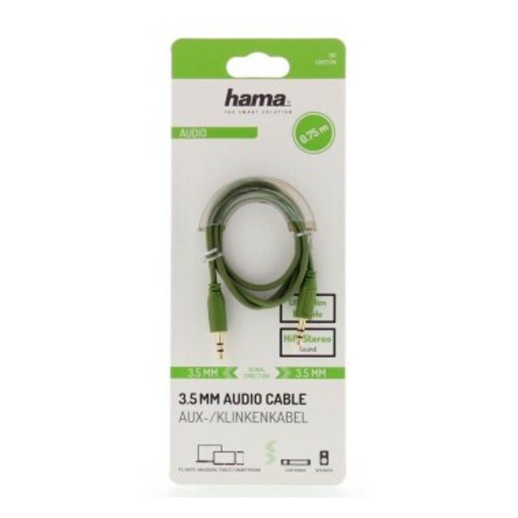 Hama Flexi Slim câble audio 0 75 3 5mm Neuf - vue 6