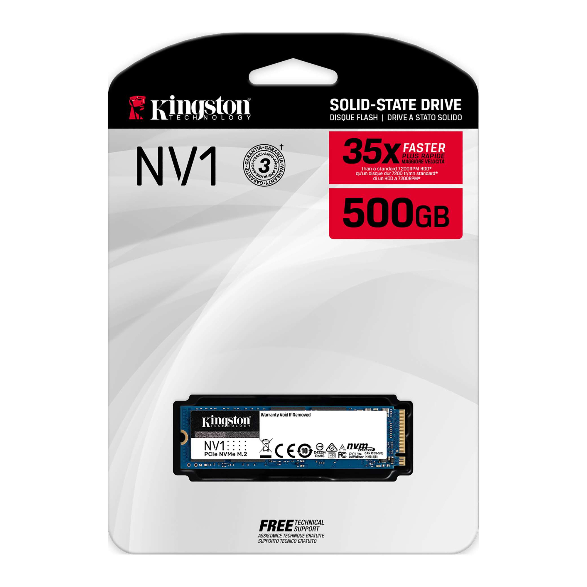 Kingston Technology NV1 500 Go .2 PCI Express 3.0 NVMe Neuf - vue 5