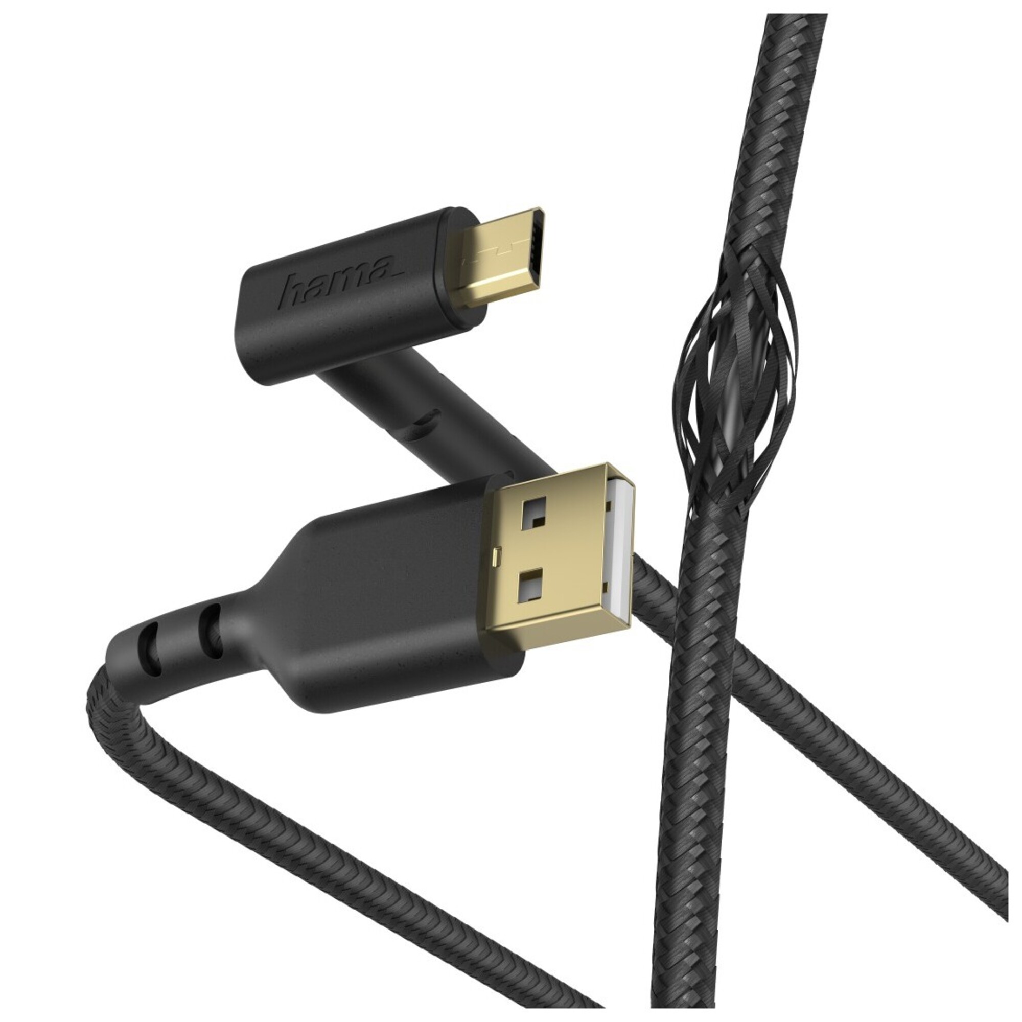 HAMA C&acirc;ble de charge/donn&eacute;es Stand, USB-A - micro-USB, 1,5 m, noir - Neuf