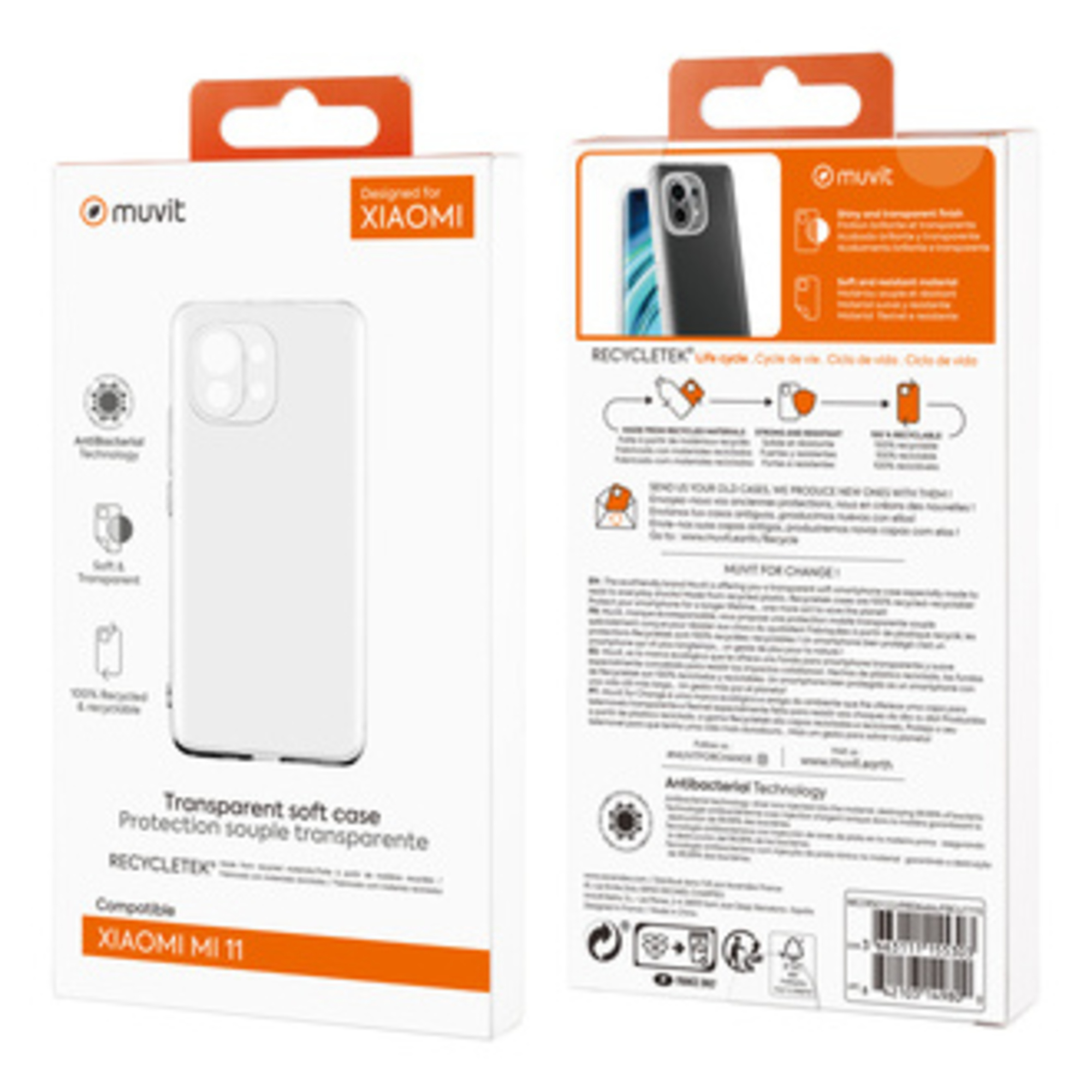 MUVITCHAN Coque souple clear designed pour Xiaomi Mi 11 - vue 2