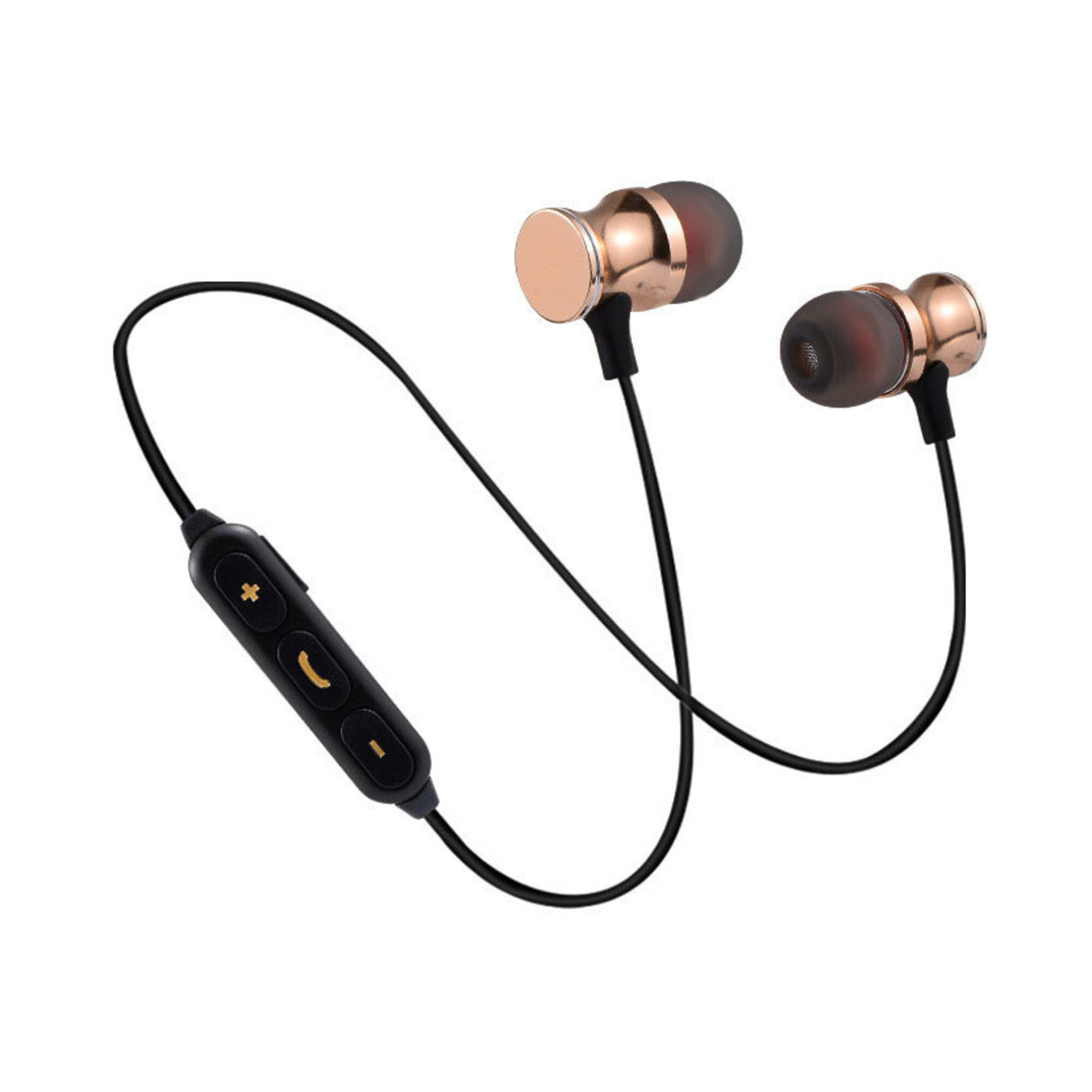 Ecouteurs Bluetooth Metal avec Telecommande pour Smartphone Sans Fil Bouton Son Kit Main Libre INTRA AURICULAIRE Universel Neuf