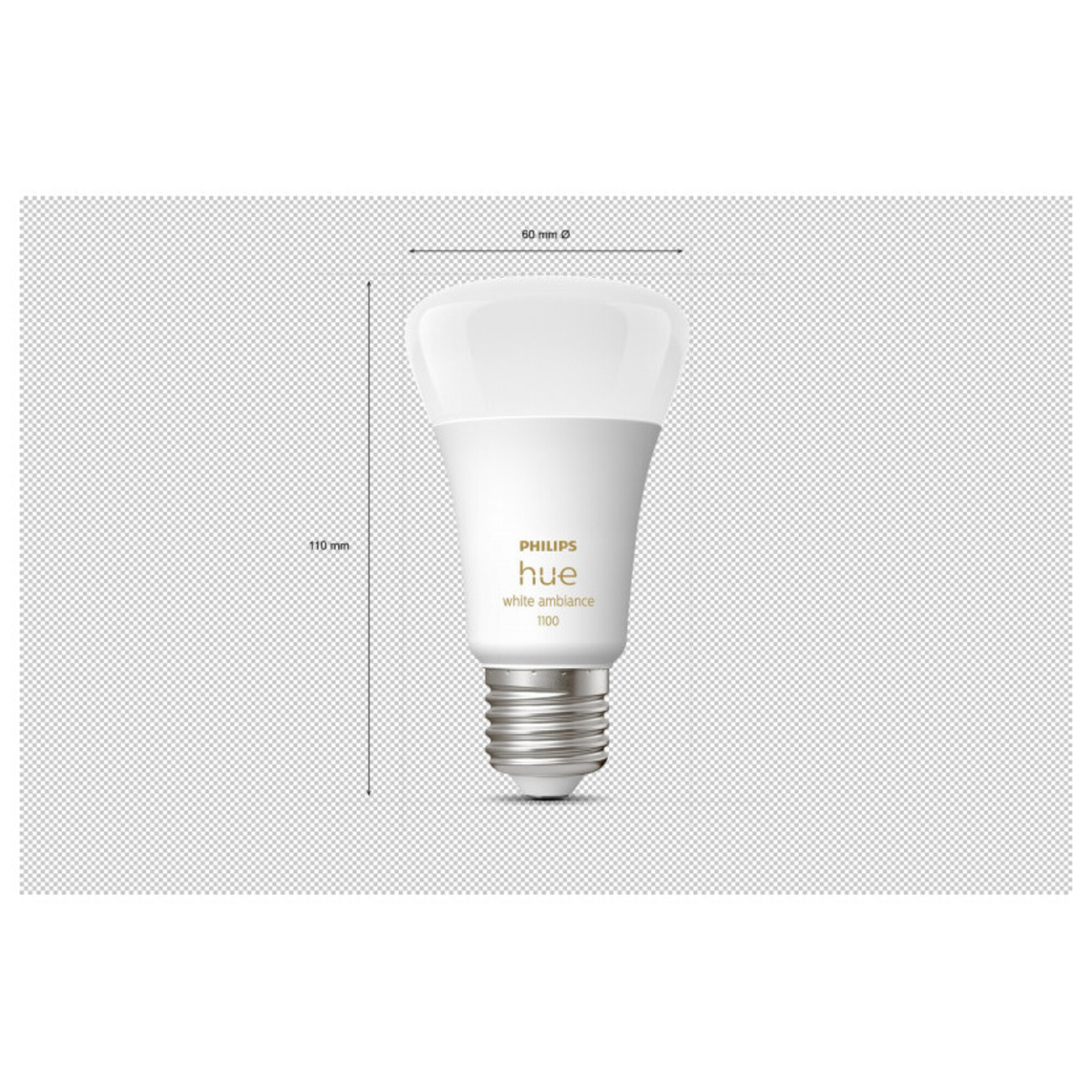 Ampoule LED Connectée Philips Hue White Ambiance E27 1100lm – Pack de 2, Compatible Bluetooth - vue 2