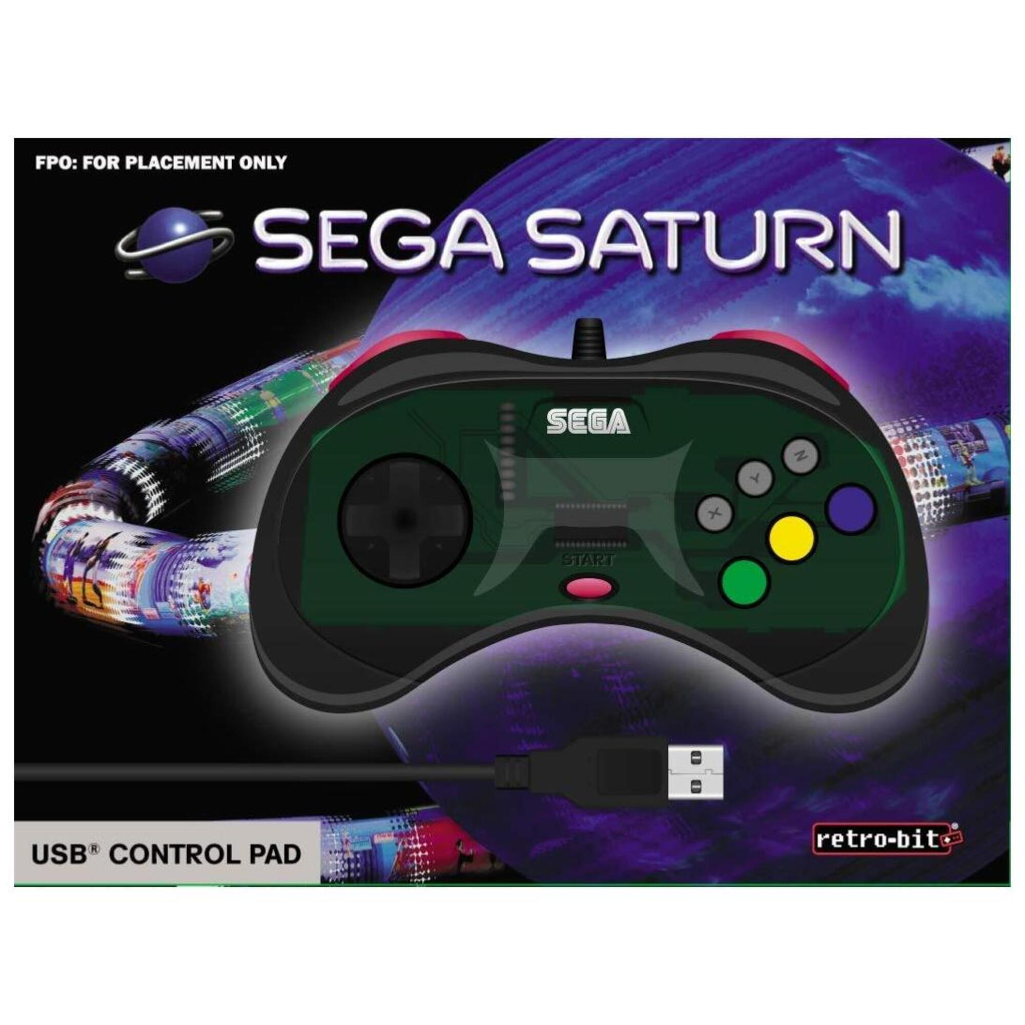 RETRO BIT Manette filaire grise retrobit sega saturn connexion usb 7350002936948