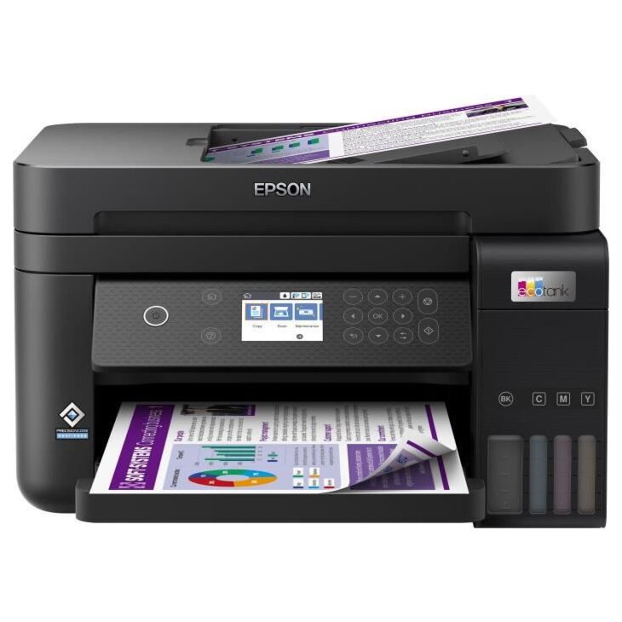 Imprimante Multifonction 3-en-1 - EPSON - Ecotank ET-3850 - Jet d'encre - A4 - Couleur - Wi-Fi - C11CJ61402 - Neuf