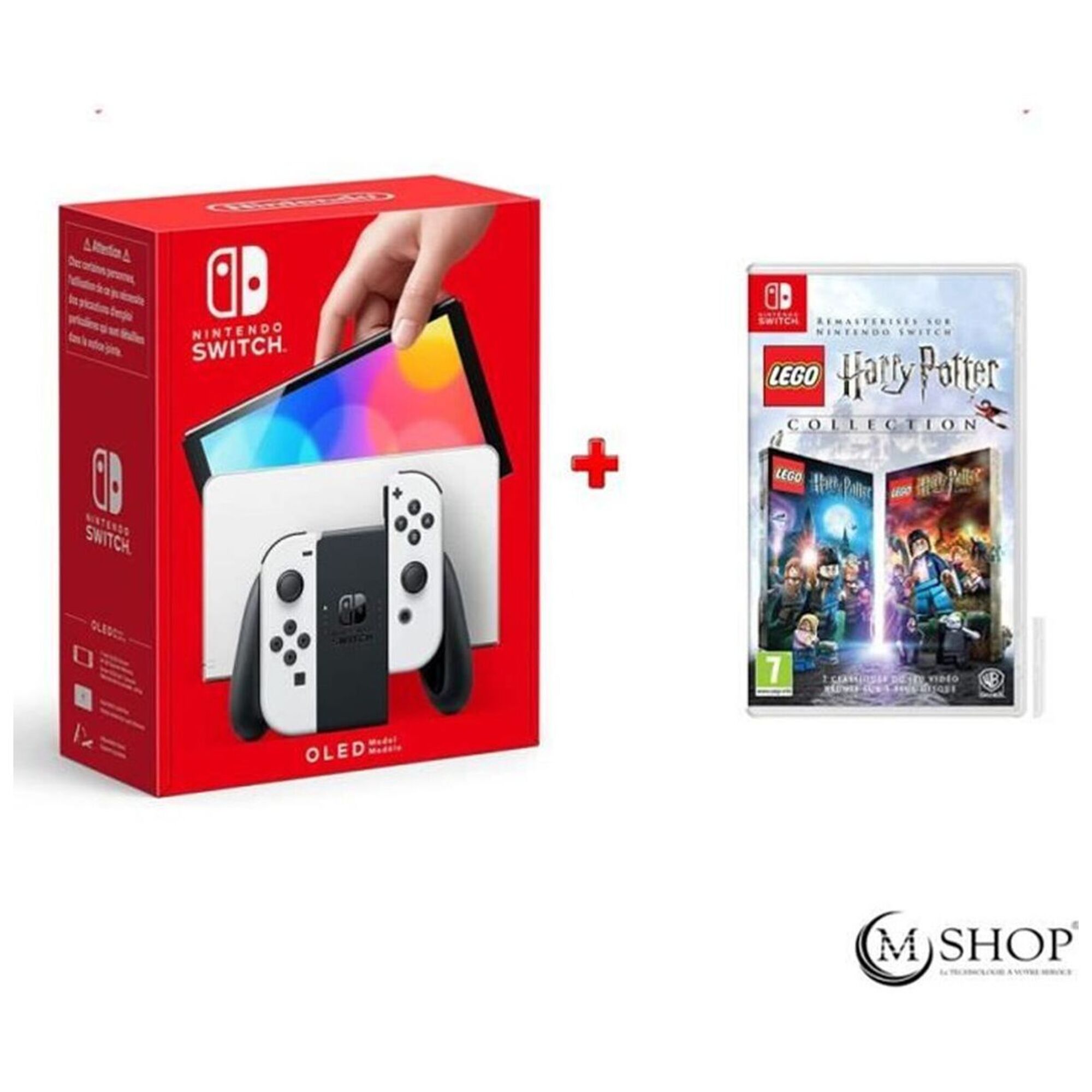 Switch (modèle OLED) + LEGO Harry potter, Blanc - Excellent état