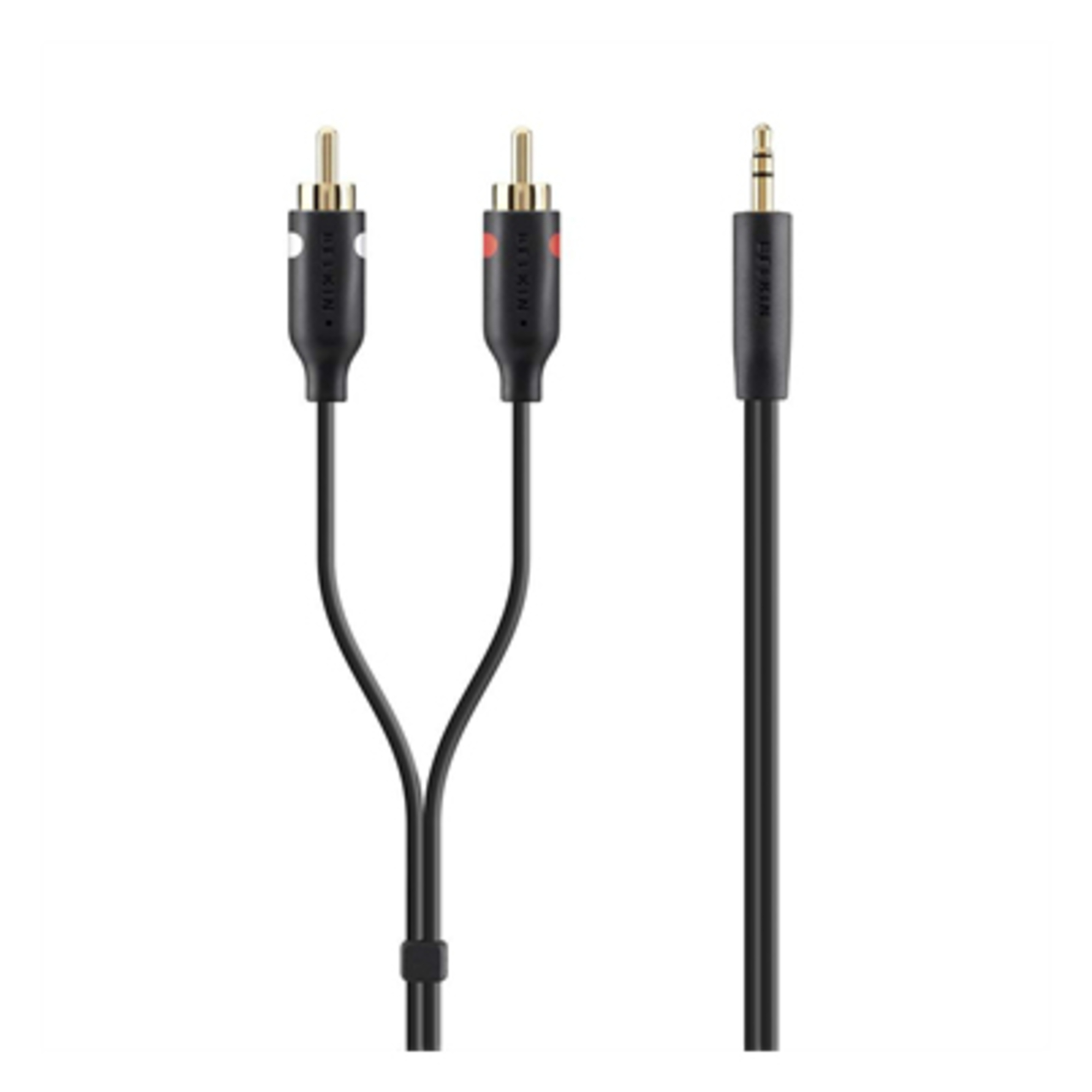 Belkin F3Y116BT2M câble audio 2 m 2 x RCA 3,5mm Noir - Neuf