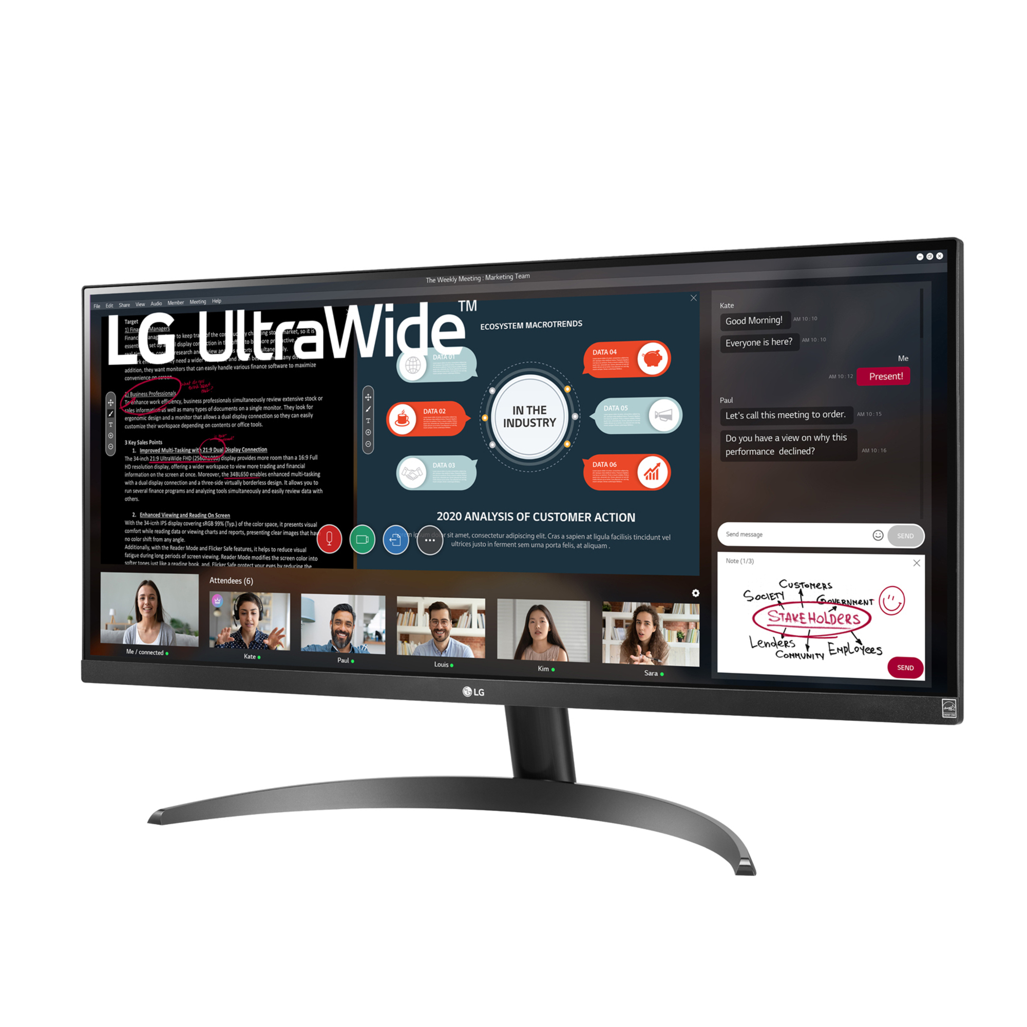 LG 29WP500-B 73,7 cm (29 ) 2560 x 1080 pixels Full HD Ultra large LED Noir - Neuf