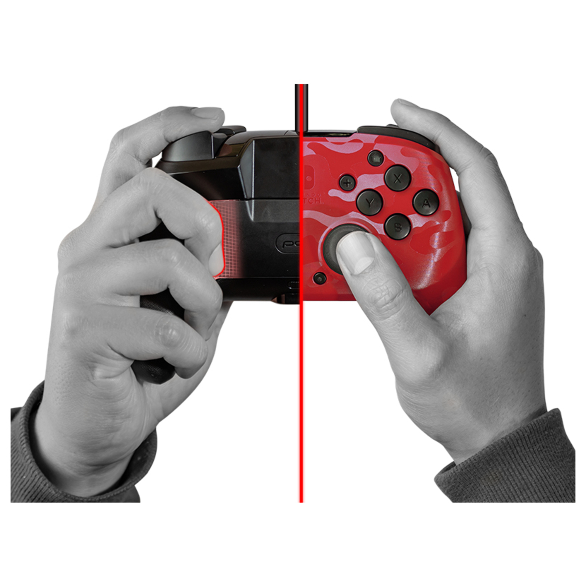 Manette de jeu Faceoff Deluxe+ Analogique/Numérique Nintendo Switch Rouge - Neuf