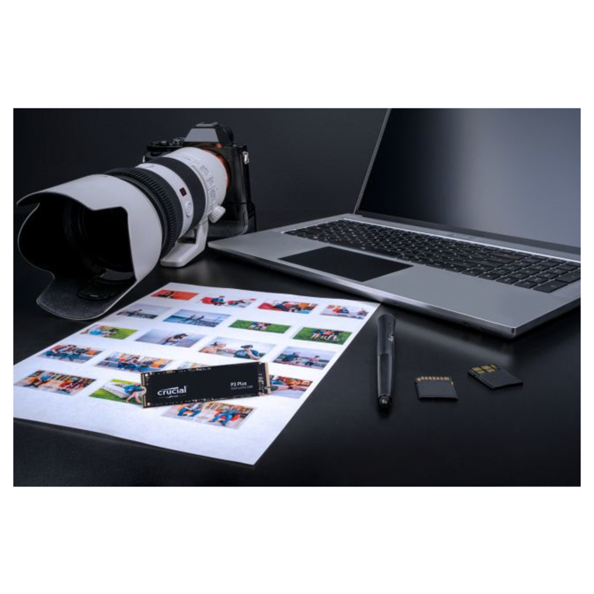 Disque dur SSD CRUCIAL P3 Plus 500 Go PCIe 4.0 NVMe .2 2280 - vue 2