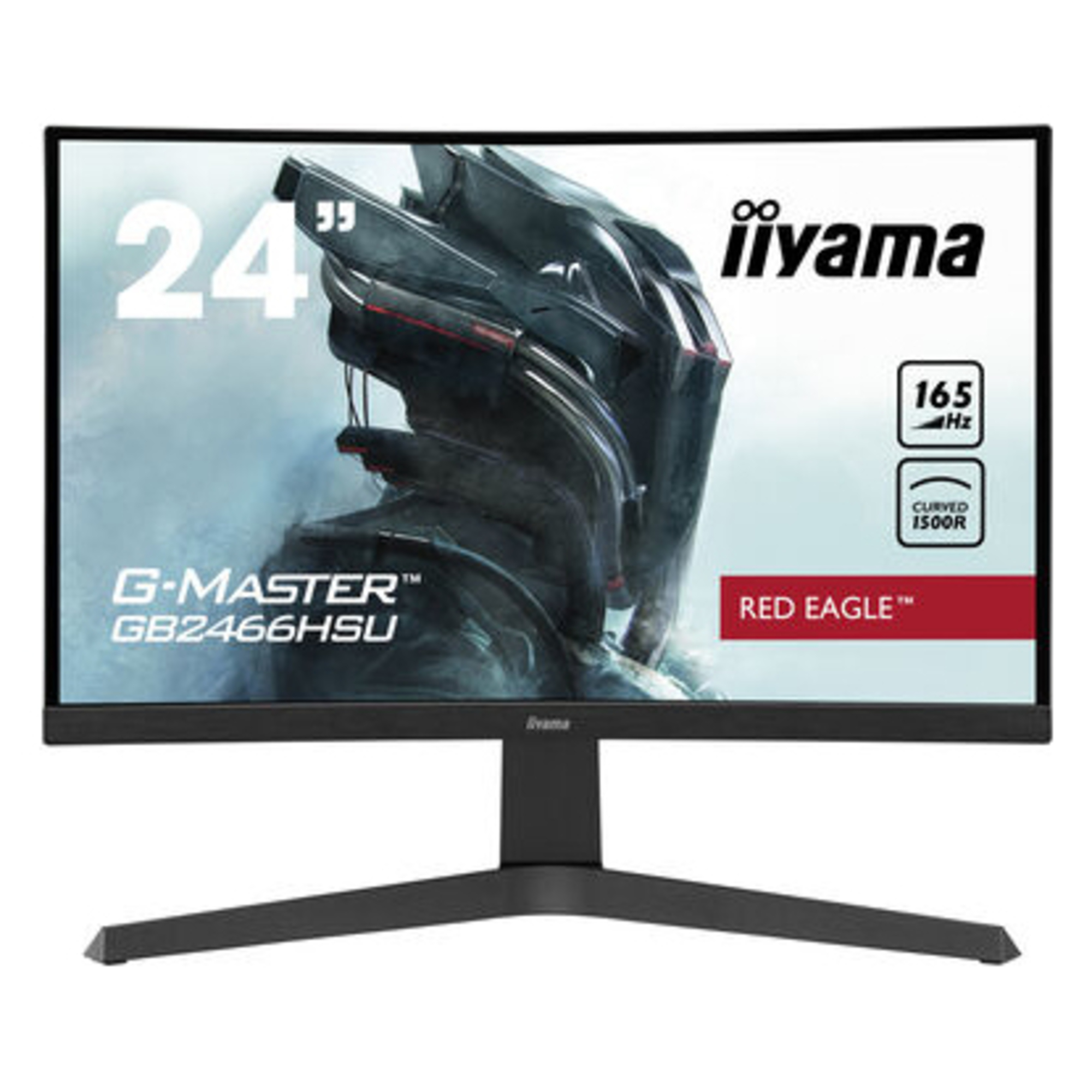 Ecran PC Gamer Incurvé IIYAMA G Master Eagle GB2466HSU B1 23 6 FHD Dalle VA 1 ms 165Hz 2 x HDMI / DP AMD - vue 2