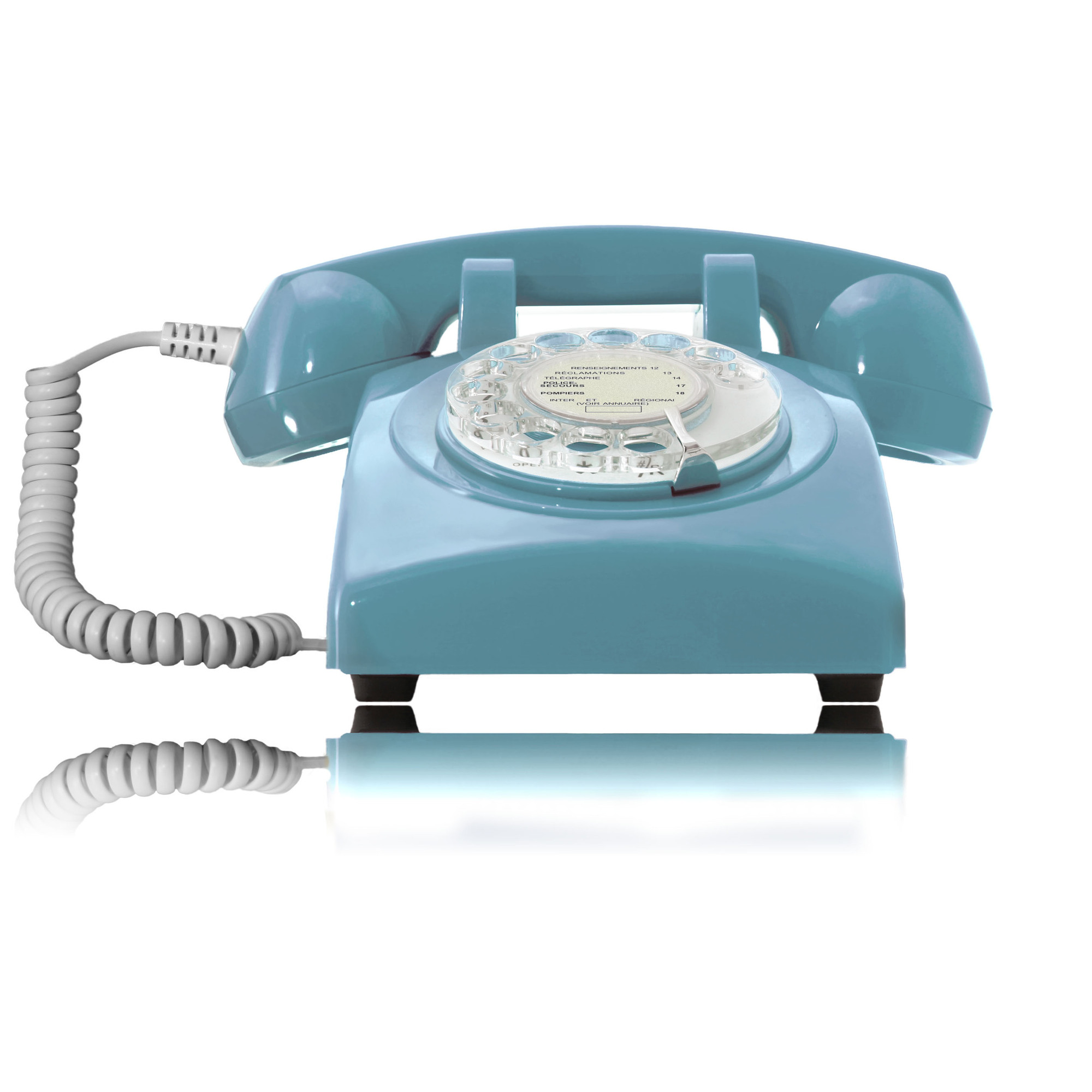 Téléphone fixe filaire rétro vintage avec cadran rotatif - Neuf