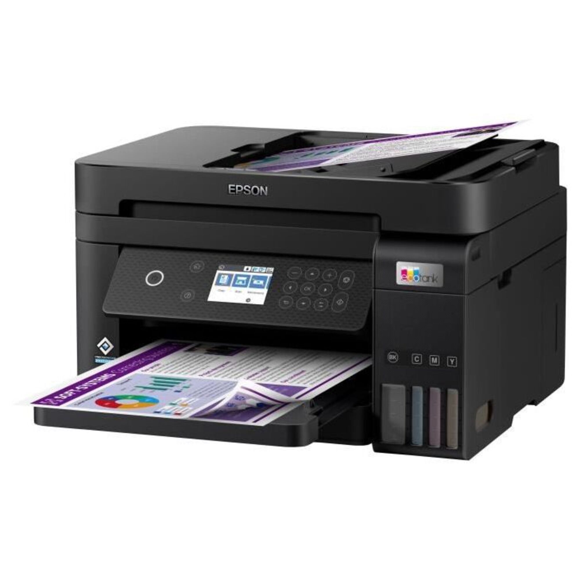 Imprimante Multifonction 3-en-1 - EPSON - Ecotank ET-3850 - Jet d'encre - A4 - Couleur - Wi-Fi - C11CJ61402 - Neuf