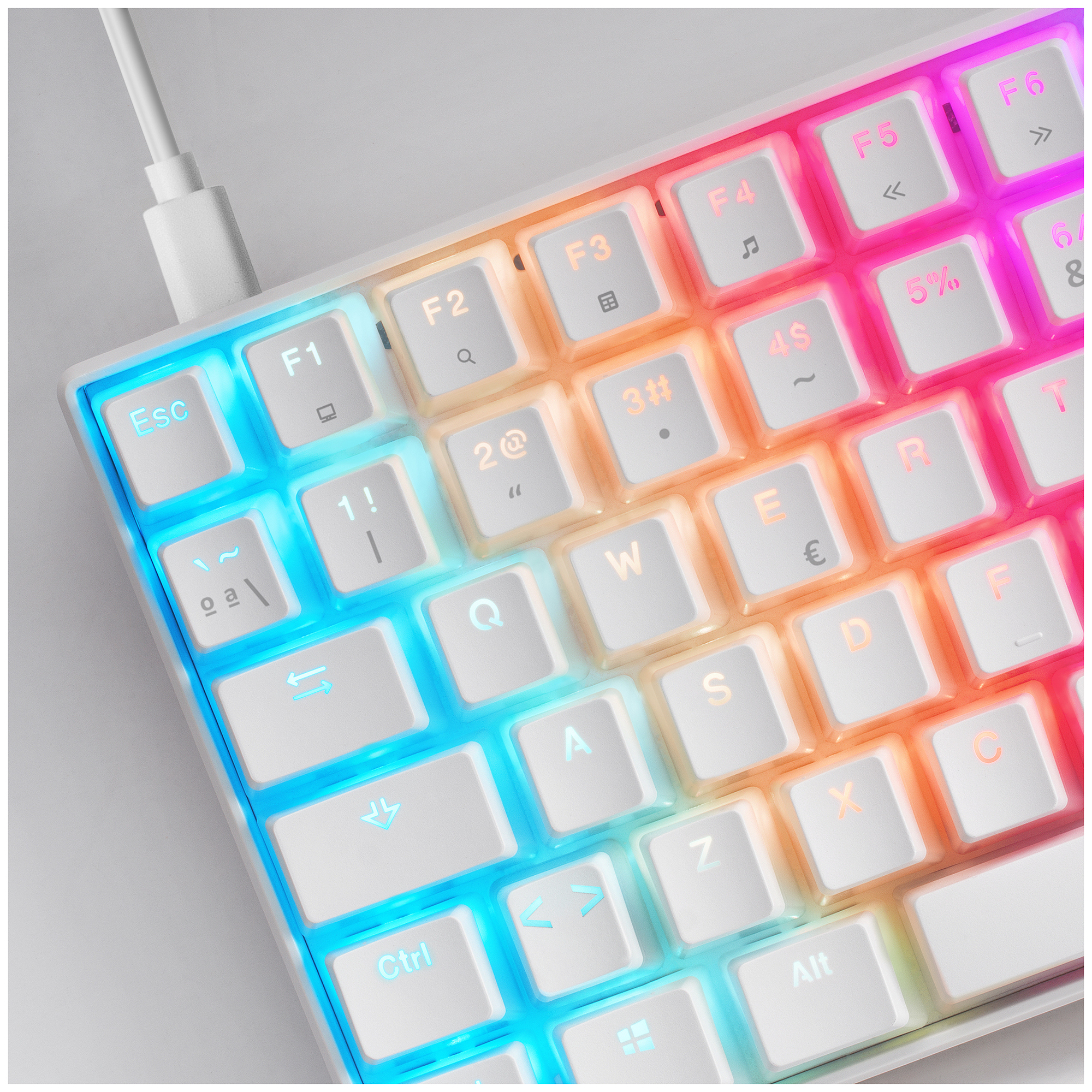 Mars Gaming MKULTRA clavier USB AZERTY Français Blanc - Neuf